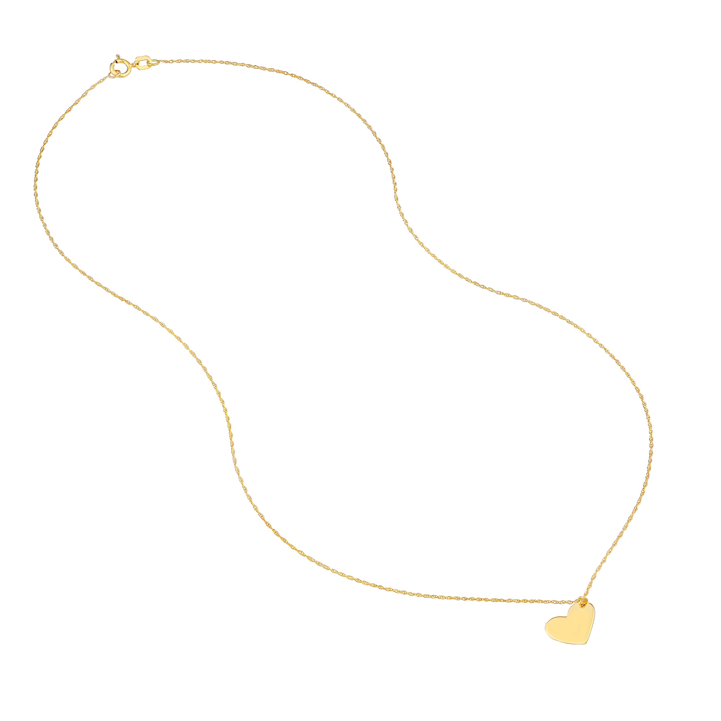 18" HEART PENDANT NECKLACE | 14K YELLOW GOLD | MF035787-14Y - Brownlee Jewelers
