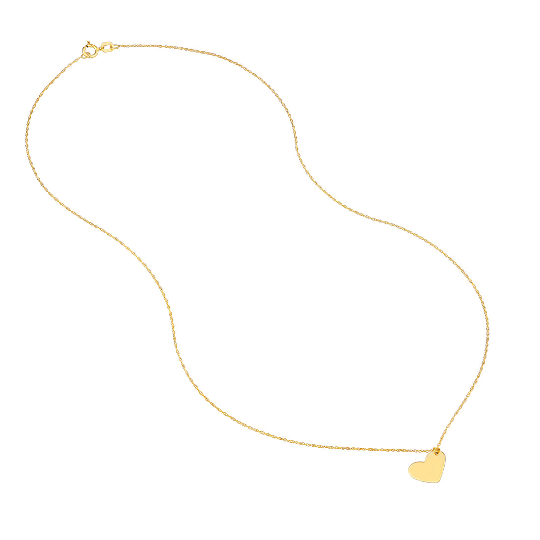 18" HEART PENDANT NECKLACE | 14K YELLOW GOLD | MF035787-14Y - Brownlee Jewelers