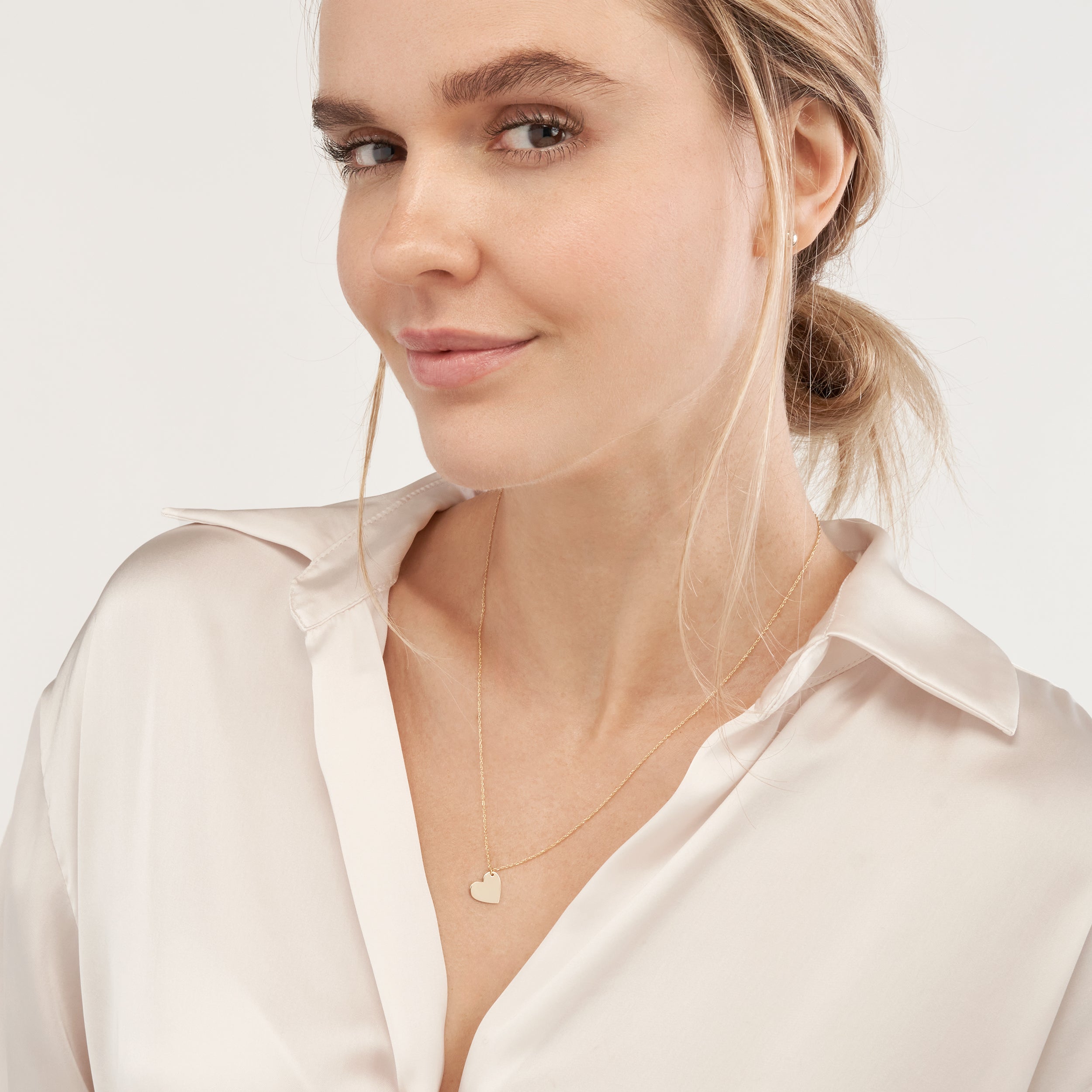 18" HEART PENDANT NECKLACE | 14K YELLOW GOLD | MF035787-14Y - Brownlee Jewelers