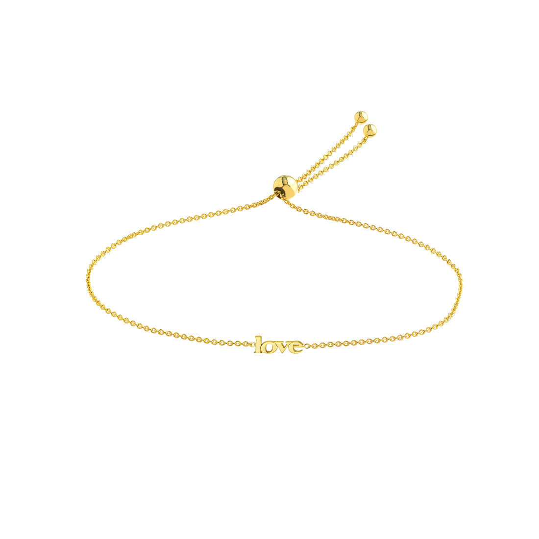 9.5" ADJUSTABLE MINI LOVE BRACELET | 14K YELLOW GOLD | MF035846-14Y - Brownlee Jewelers
