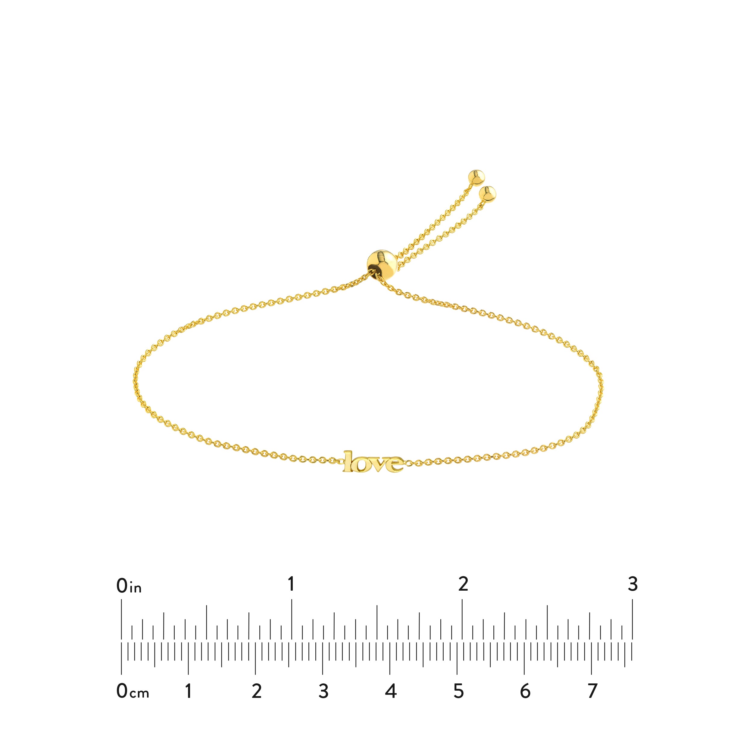 9.5" ADJUSTABLE MINI LOVE BRACELET | 14K YELLOW GOLD | MF035846-14Y - Brownlee Jewelers