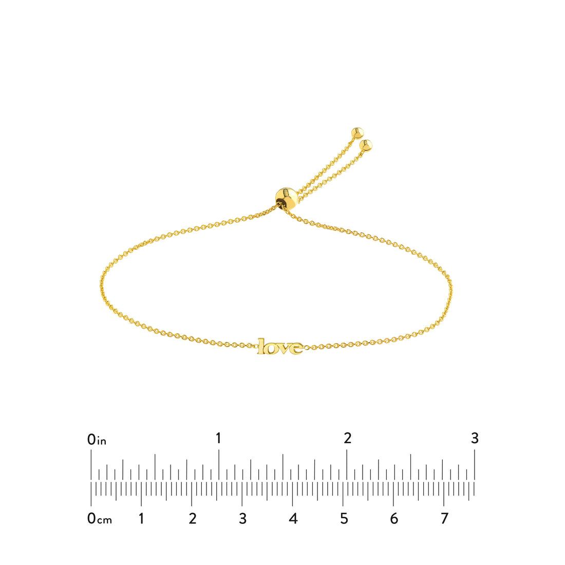 9.5" ADJUSTABLE MINI LOVE BRACELET | 14K YELLOW GOLD | MF035846-14Y - Brownlee Jewelers