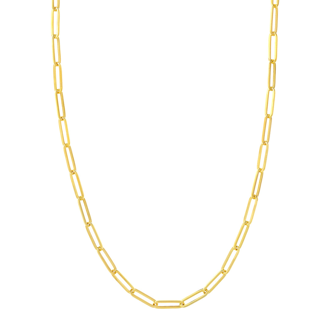 20" 5.1MM HOLLOW PAPERCLIP CHAIN NECKLACE | 14K YELLOW GOLD | MF036701-14Y - Brownlee Jewelers