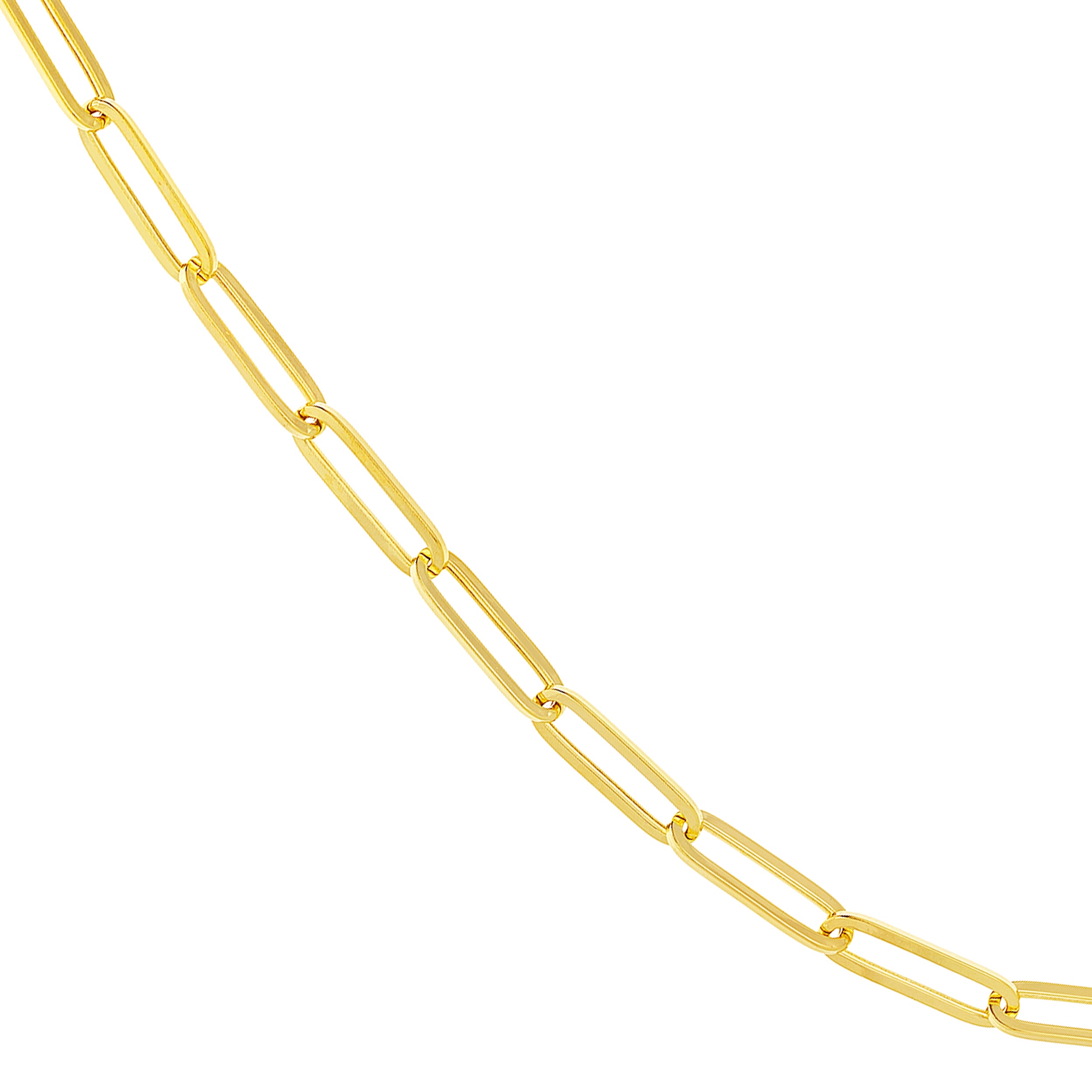 20" 5.1MM HOLLOW PAPERCLIP CHAIN NECKLACE | 14K YELLOW GOLD | MF036701-14Y - Brownlee Jewelers