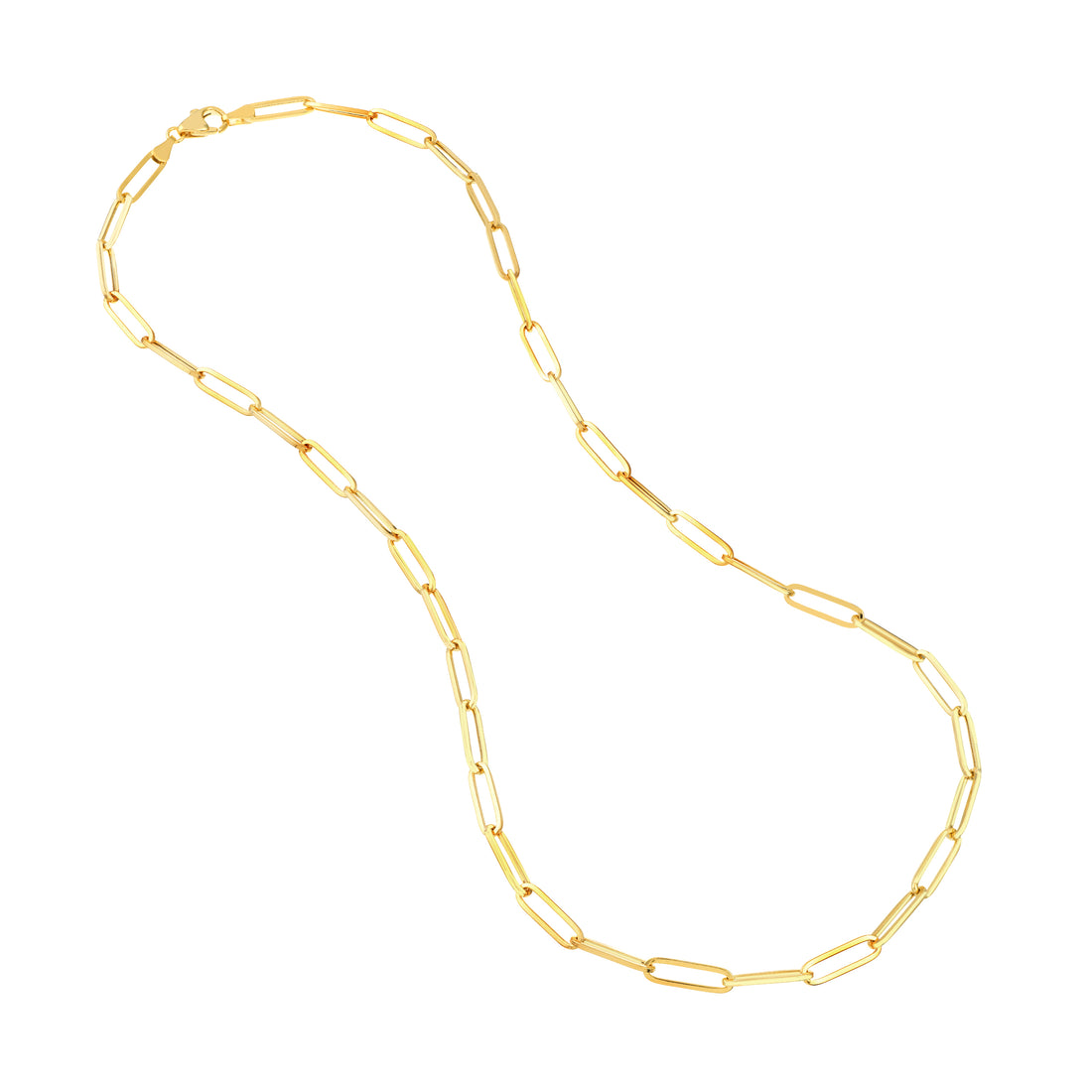 20" 5.1MM HOLLOW PAPERCLIP CHAIN NECKLACE | 14K YELLOW GOLD | MF036701-14Y - Brownlee Jewelers