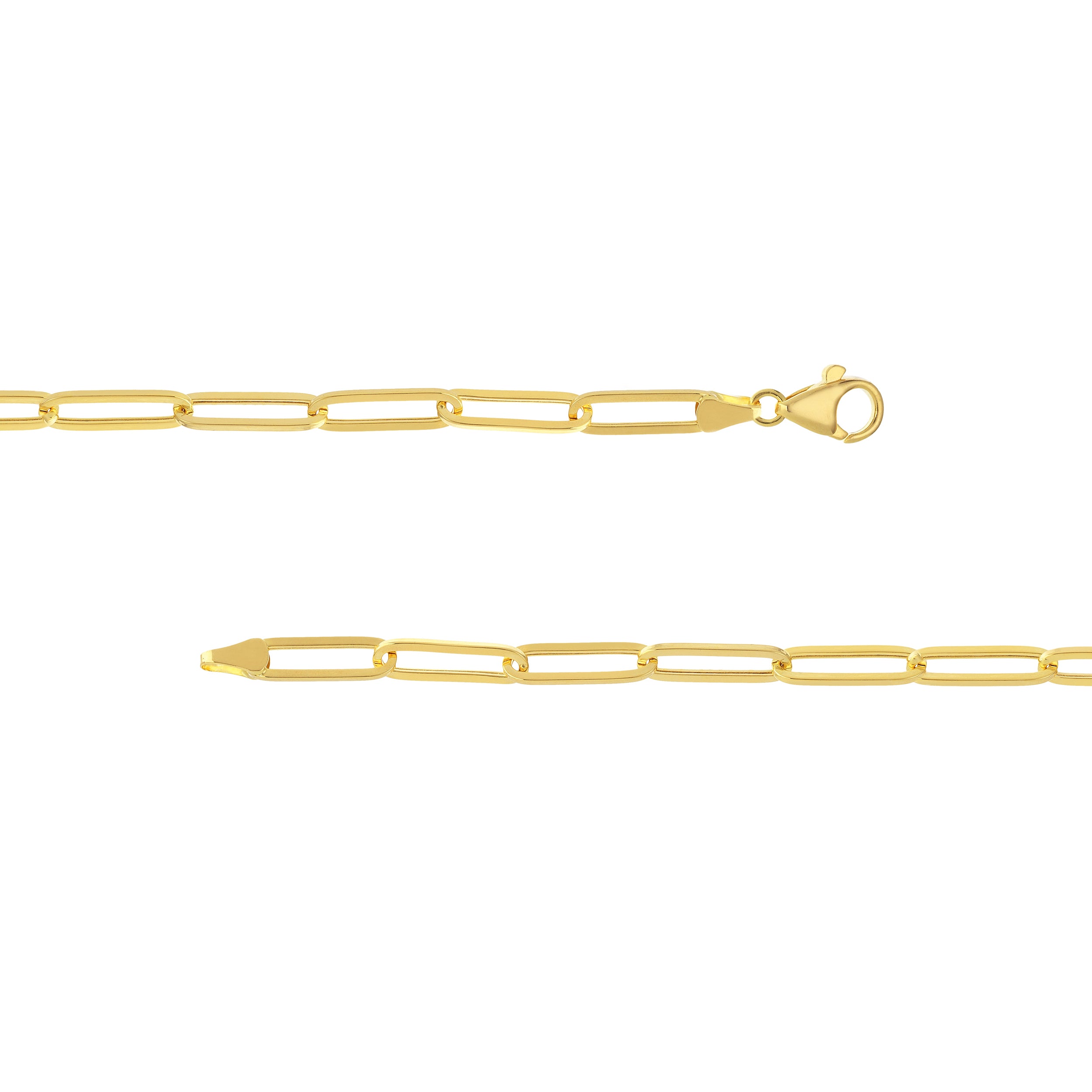 20" 5.1MM HOLLOW PAPERCLIP CHAIN NECKLACE | 14K YELLOW GOLD | MF036701-14Y - Brownlee Jewelers