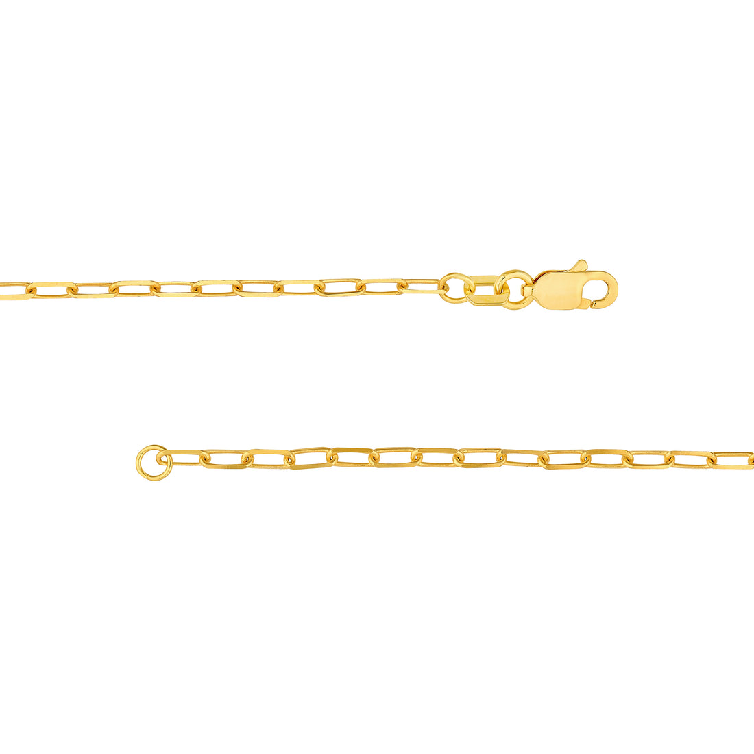 6" STAR PAPERCLIP CHAIN BRACELET | 14K YELLOW GOLD | MF037410-14Y - Brownlee Jewelers