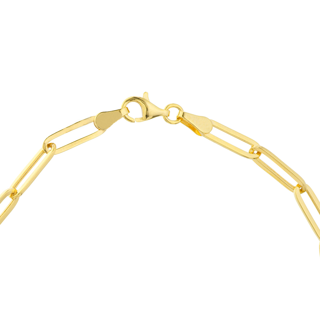 7.75" FANCY DIAMOND PAPERCLIP CHAIN BRACELET | 14K YELLOW GOLD | MF037674-14Y - Brownlee Jewelers