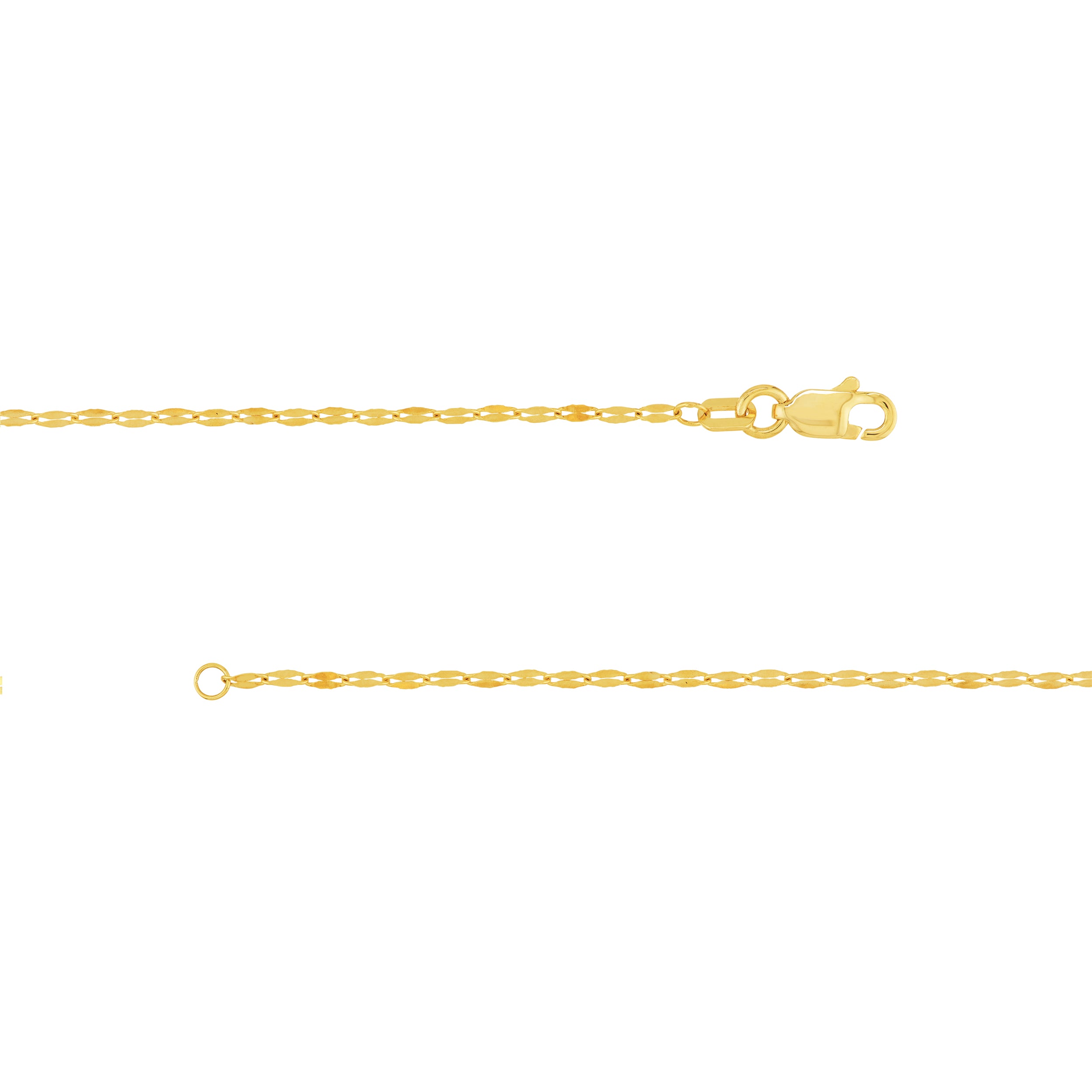 36" LONG LINK STATION PAPERCLIP CHAIN NECKLACE | 14K YELLOW GOLD | MF037706-14Y - Brownlee Jewelers