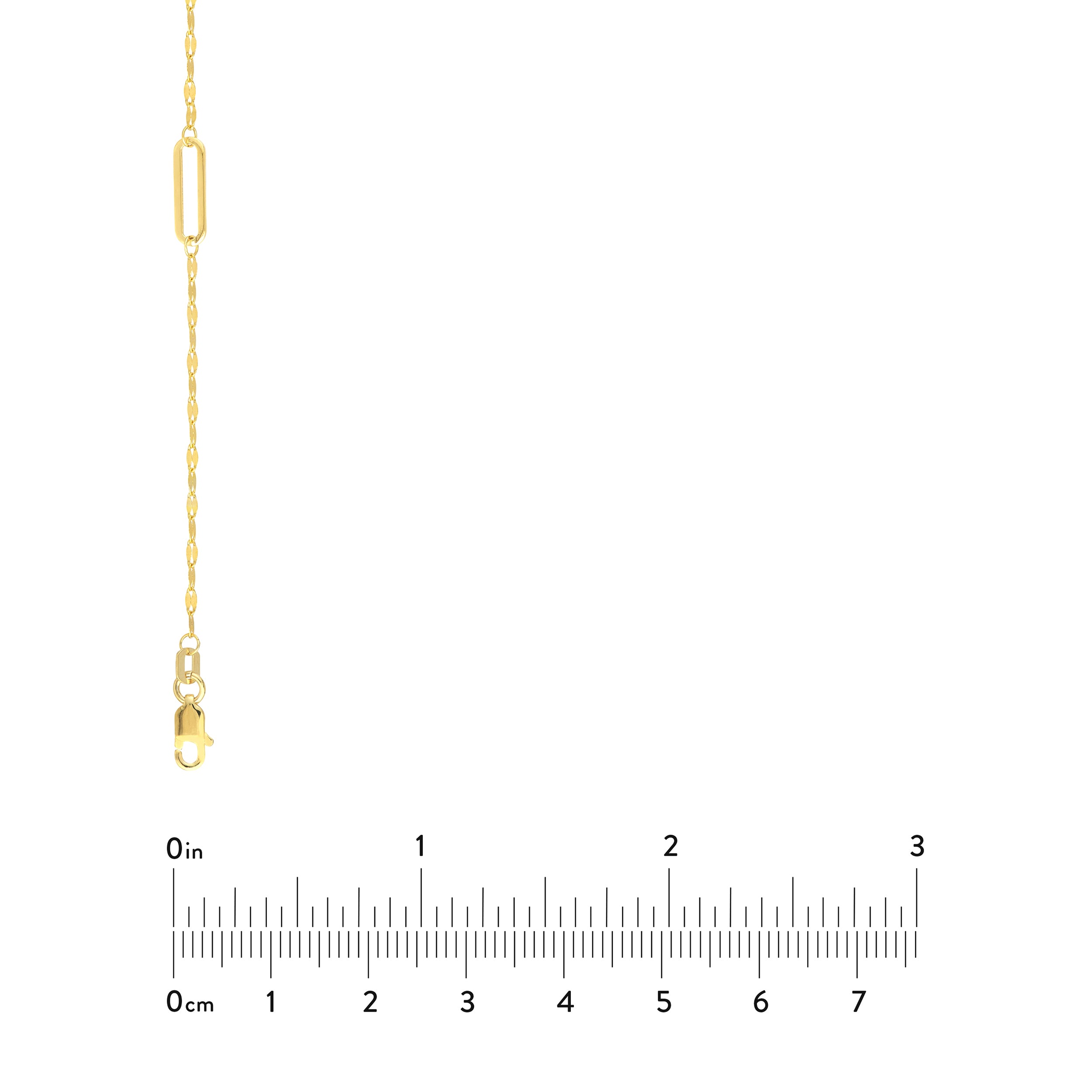 36" LONG LINK STATION PAPERCLIP CHAIN NECKLACE | 14K YELLOW GOLD | MF037706-14Y - Brownlee Jewelers
