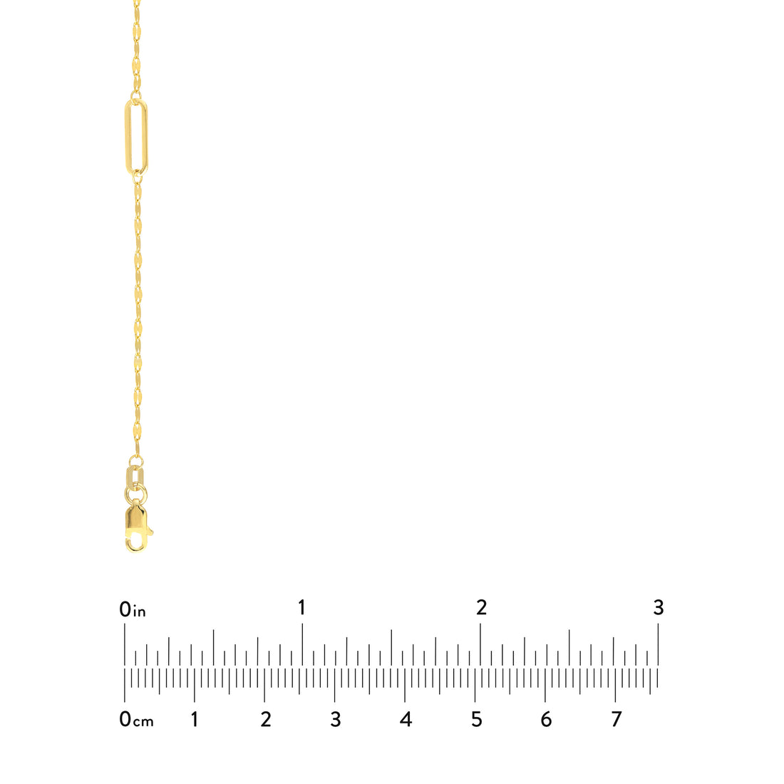 36" LONG LINK STATION PAPERCLIP CHAIN NECKLACE | 14K YELLOW GOLD | MF037706-14Y - Brownlee Jewelers