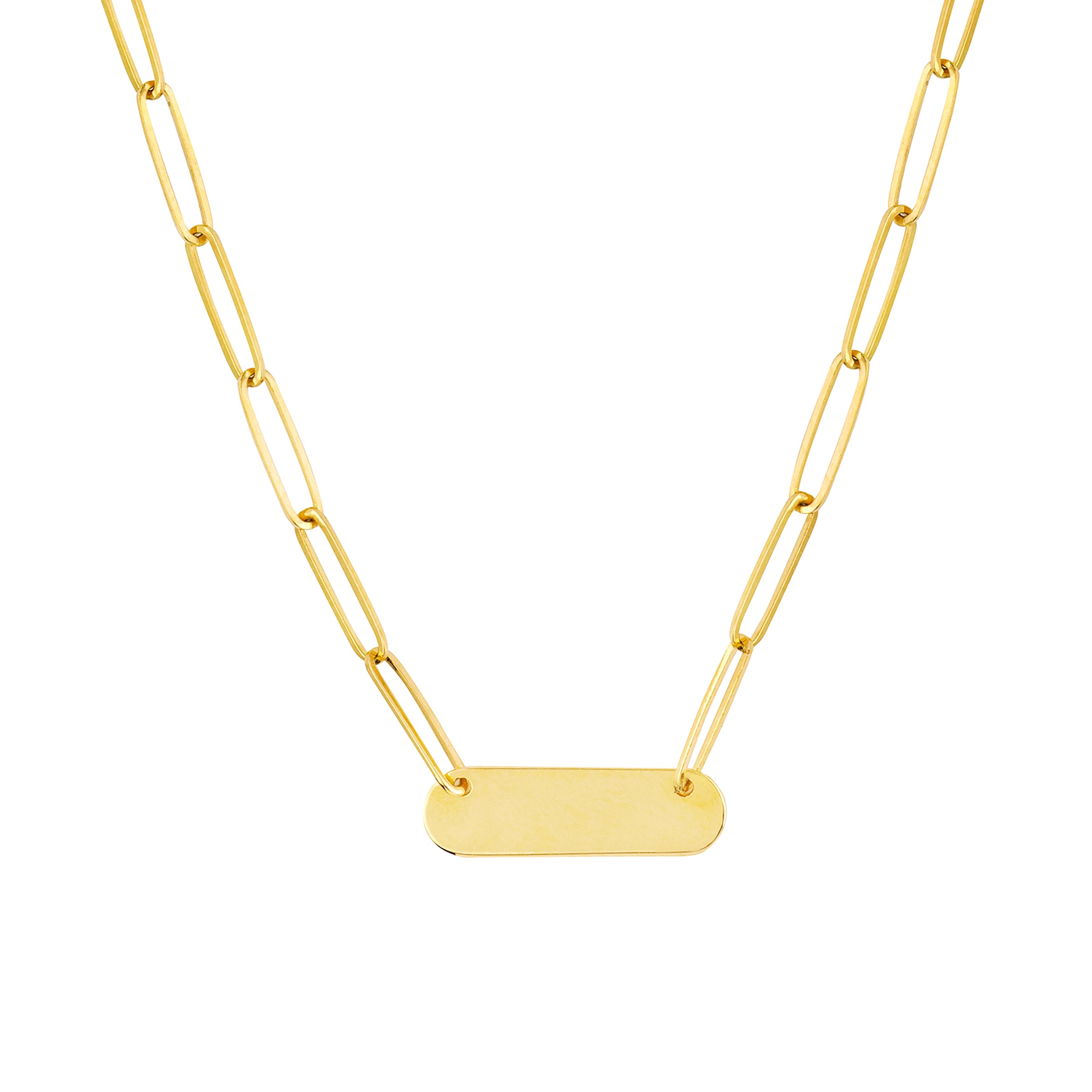 18" BAR LINK NECKLACE | 14K YELLOW GOLD | MF037707-14Y - Brownlee Jewelers