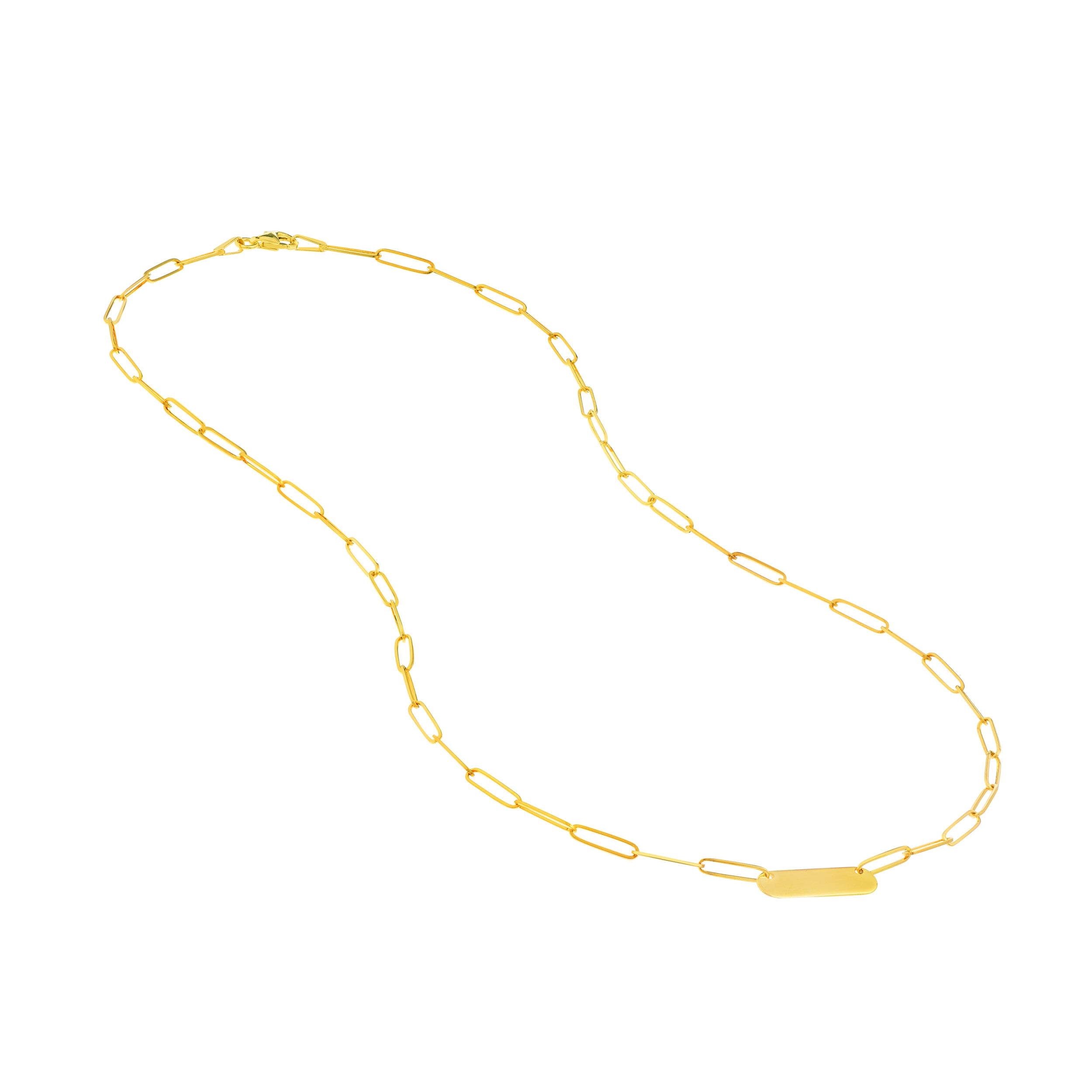 18" BAR LINK NECKLACE | 14K YELLOW GOLD | MF037707-14Y - Brownlee Jewelers