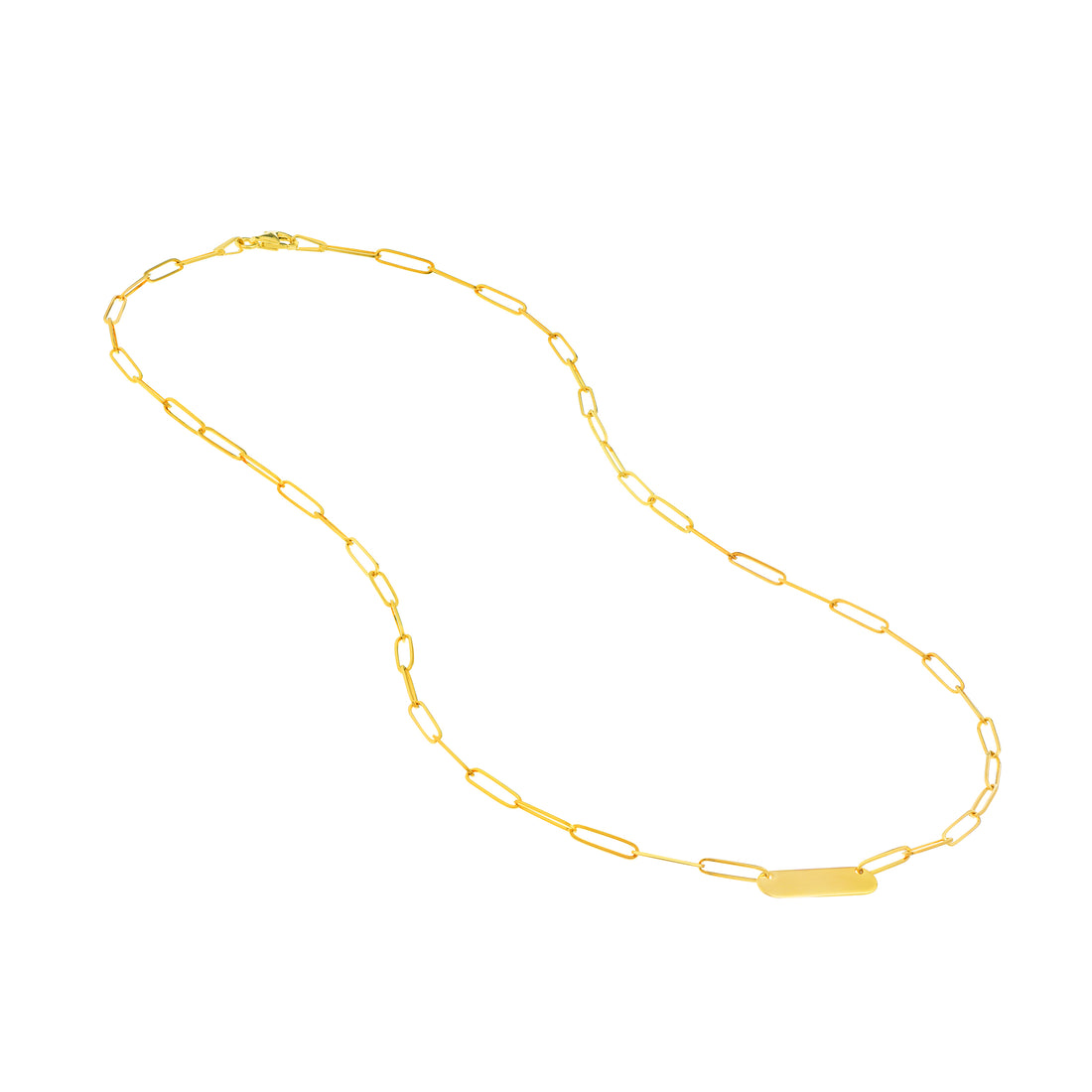 18" BAR LINK NECKLACE | 14K YELLOW GOLD | MF037707-14Y - Brownlee Jewelers