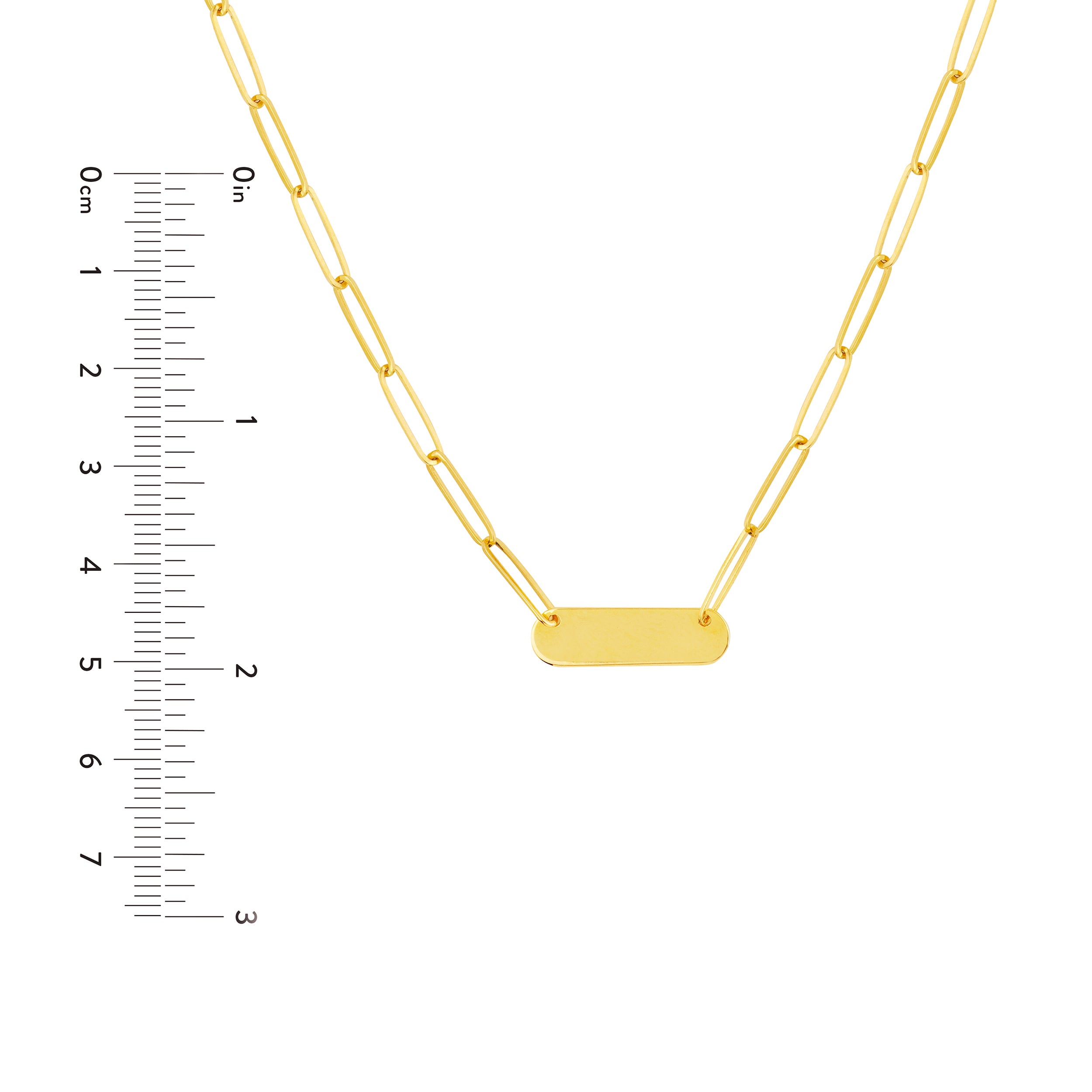 18" BAR LINK NECKLACE | 14K YELLOW GOLD | MF037707-14Y - Brownlee Jewelers