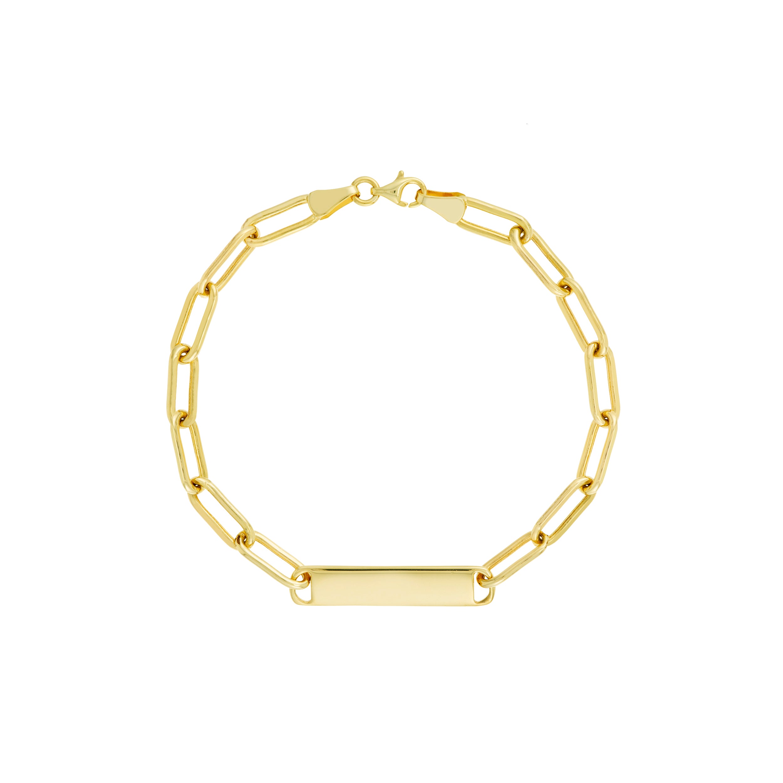 7.5" ID PAPERCLIP CHAIN BRACELET | 14K YELLOW GOLD | MF037710-14Y - Brownlee Jewelers