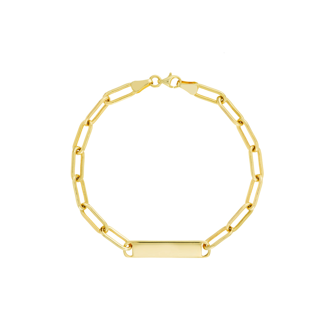 7.5" ID PAPERCLIP CHAIN BRACELET | 14K YELLOW GOLD | MF037710-14Y - Brownlee Jewelers