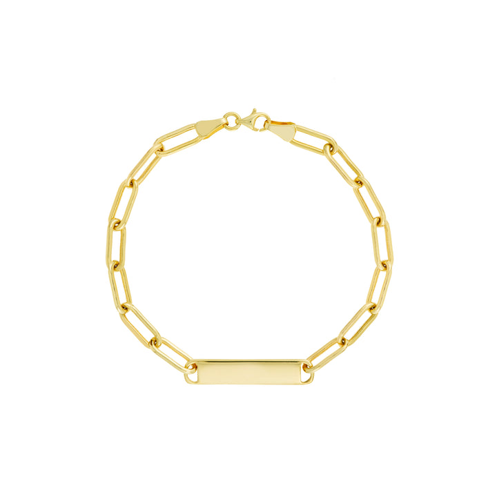 7.5" ID PAPERCLIP CHAIN BRACELET | 14K YELLOW GOLD | MF037710-14Y - Brownlee Jewelers