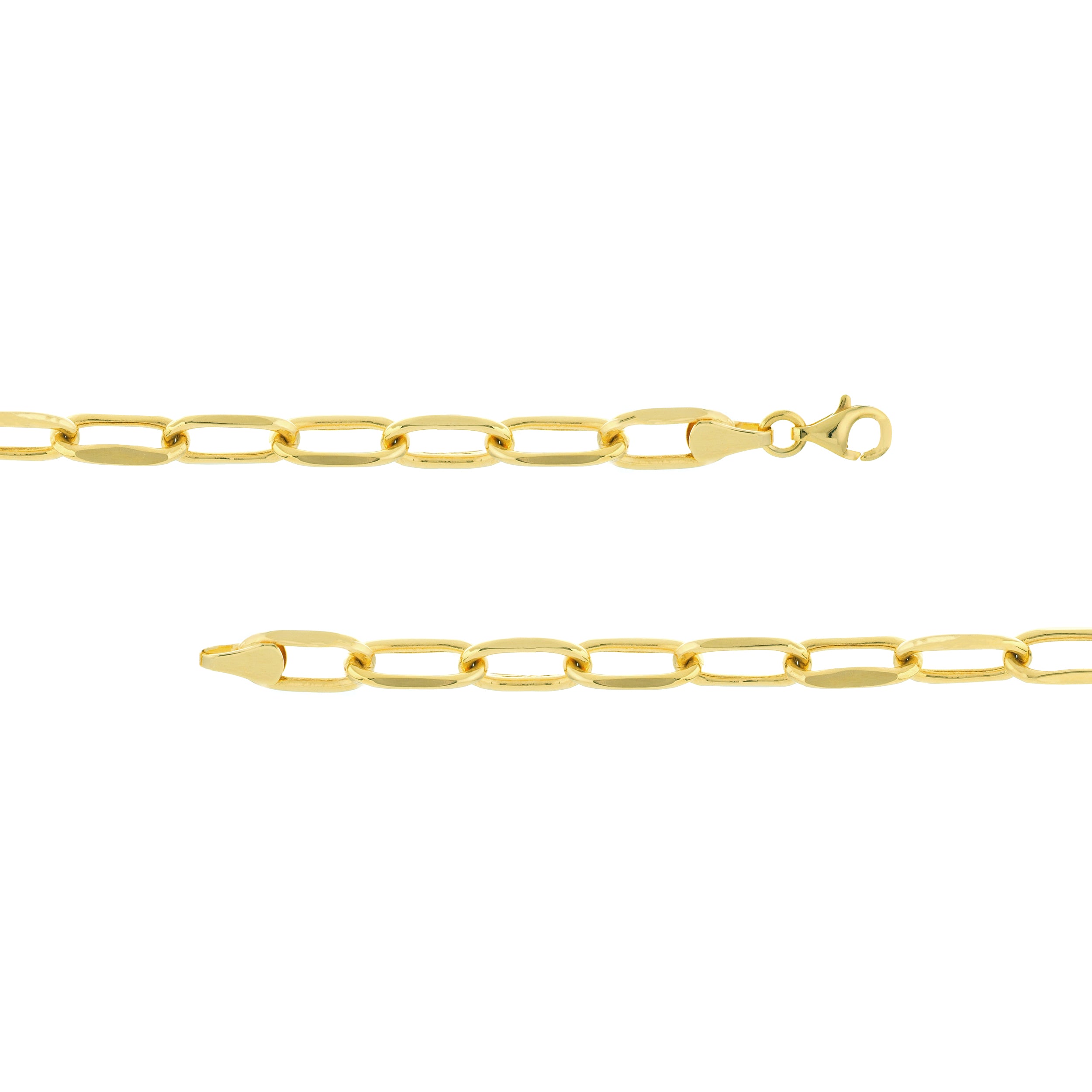 7.5" ID PAPERCLIP CHAIN BRACELET | 14K YELLOW GOLD | MF037710-14Y - Brownlee Jewelers