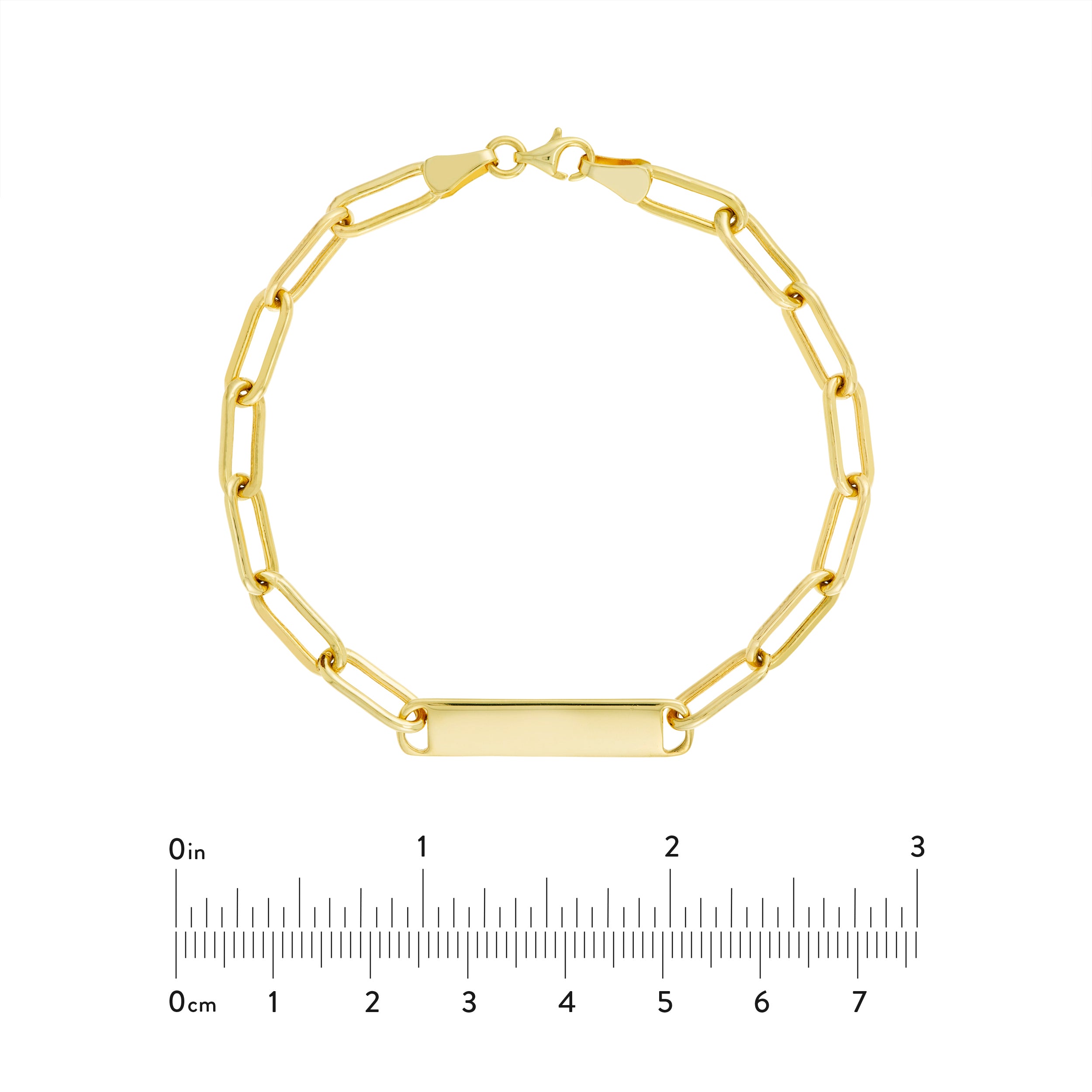 7.5" ID PAPERCLIP CHAIN BRACELET | 14K YELLOW GOLD | MF037710-14Y - Brownlee Jewelers