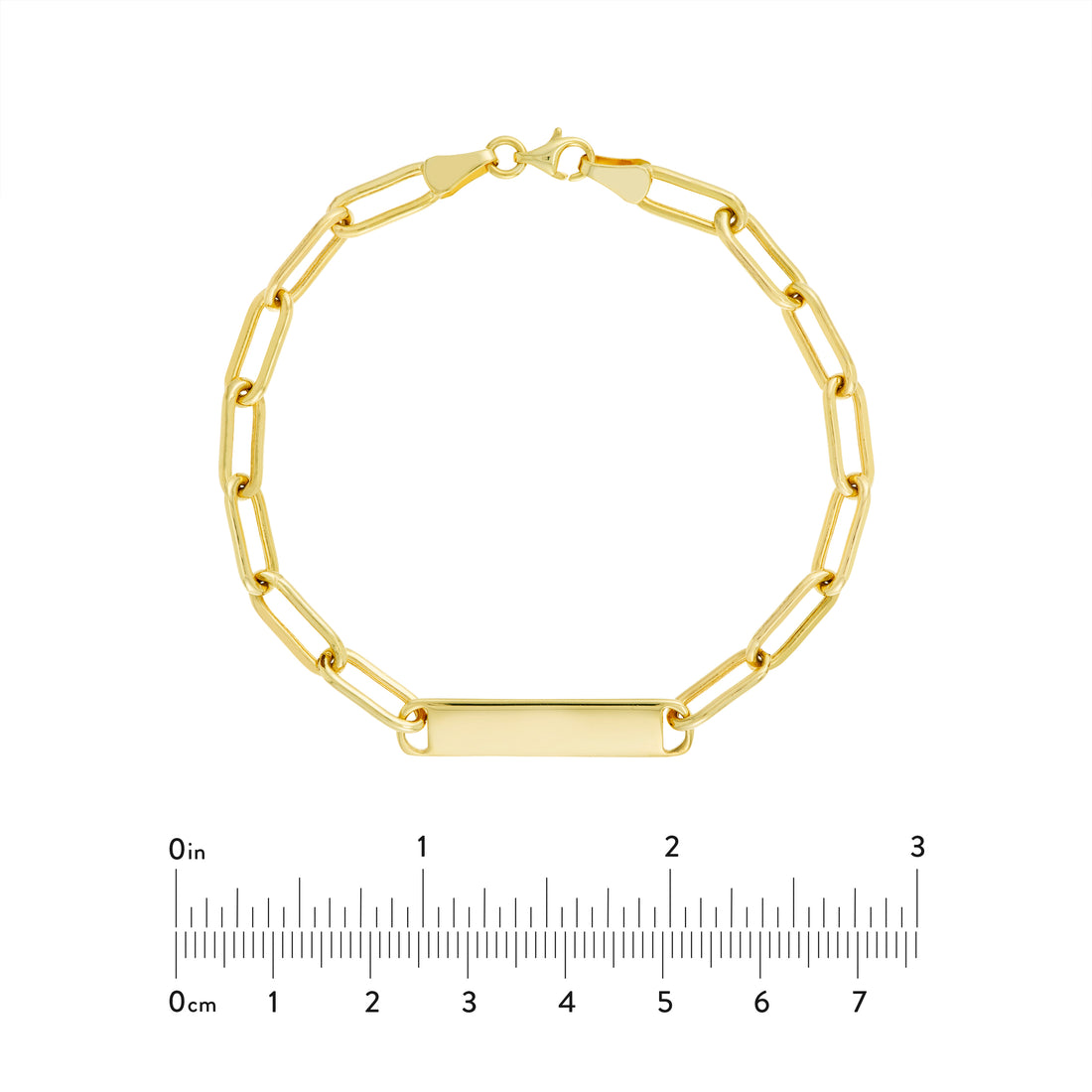7.5" ID PAPERCLIP CHAIN BRACELET | 14K YELLOW GOLD | MF037710-14Y - Brownlee Jewelers