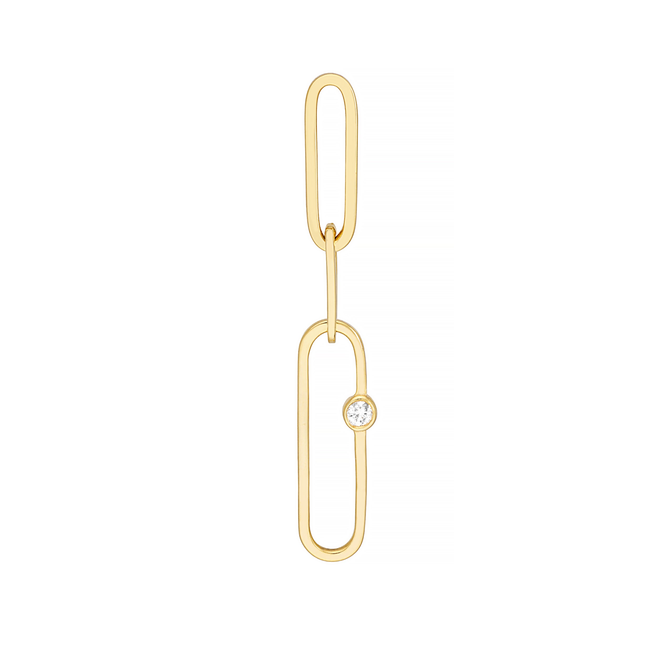 FANCY PAPERCLIP DROP DIAMOND DROP EARRINGS | 14K YELLOW GOLD | MF037754-14Y - Brownlee Jewelers