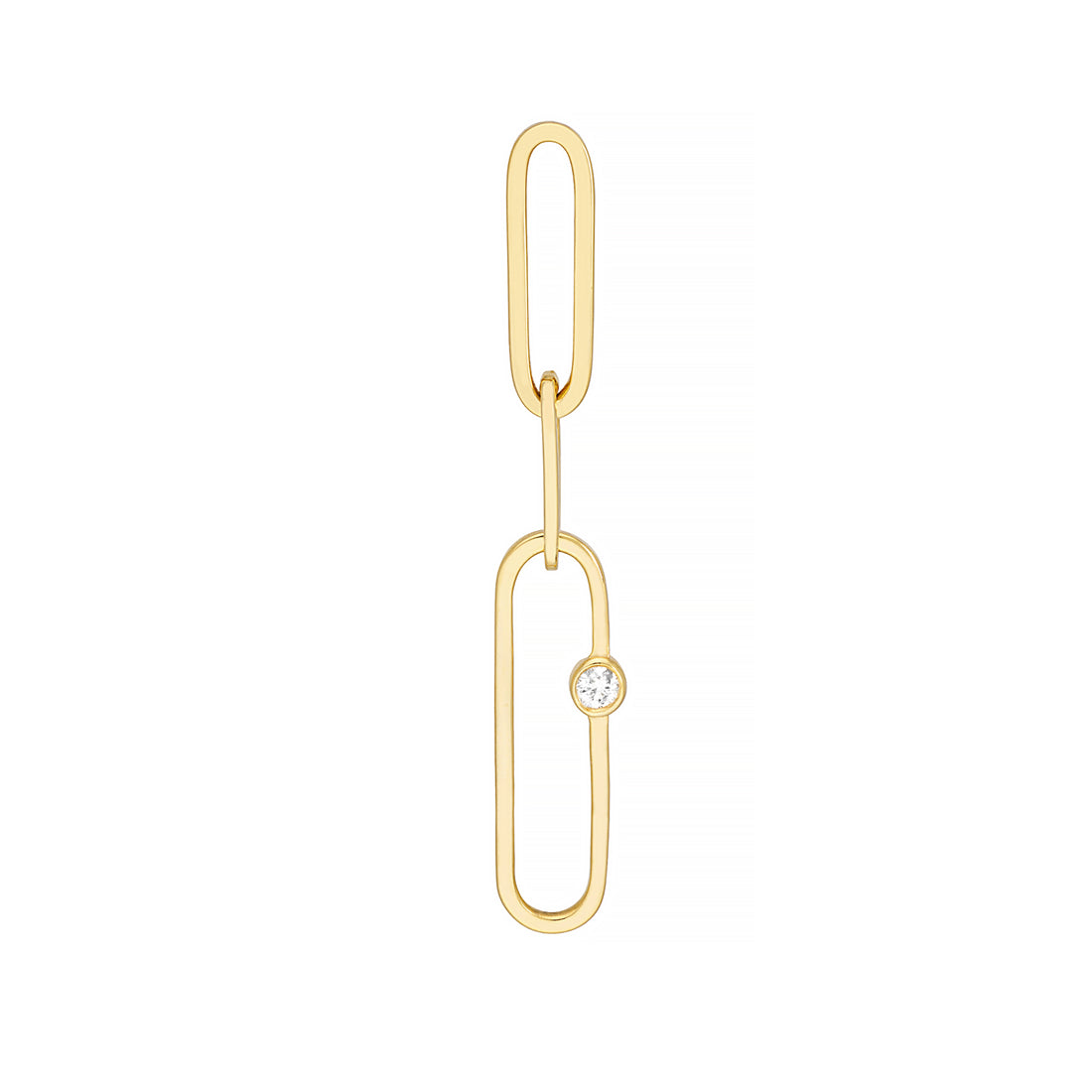FANCY PAPERCLIP DROP DIAMOND DROP EARRINGS | 14K YELLOW GOLD | MF037754-14Y - Brownlee Jewelers