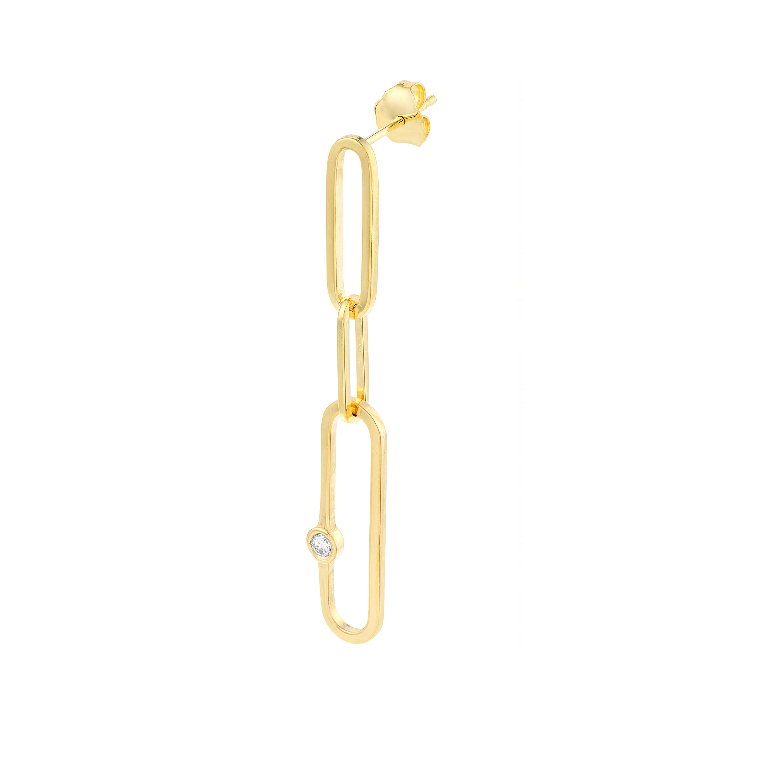 FANCY PAPERCLIP DROP DIAMOND DROP EARRINGS | 14K YELLOW GOLD | MF037754-14Y - Brownlee Jewelers