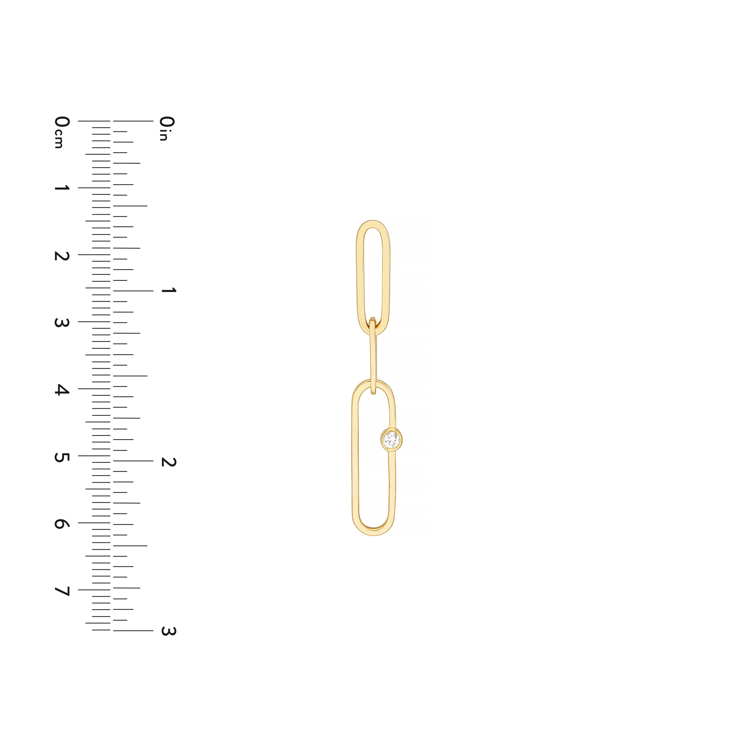 FANCY PAPERCLIP DROP DIAMOND DROP EARRINGS | 14K YELLOW GOLD | MF037754-14Y - Brownlee Jewelers