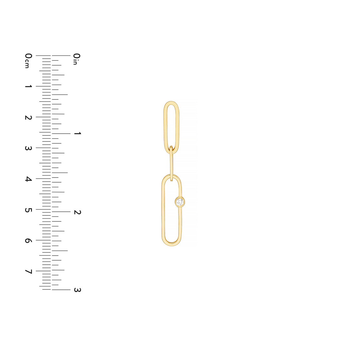 FANCY PAPERCLIP DROP DIAMOND DROP EARRINGS | 14K YELLOW GOLD | MF037754-14Y - Brownlee Jewelers