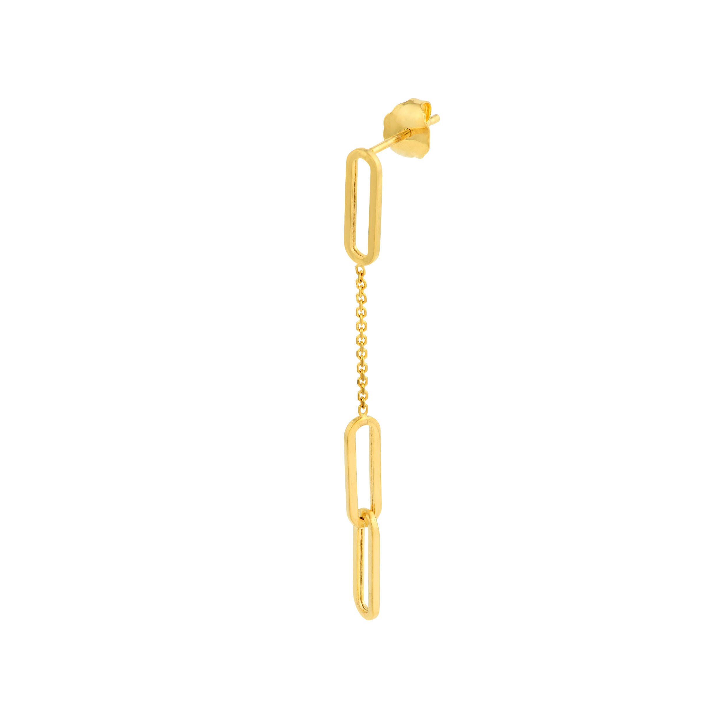 DROP PAPERCLIP DROP EARRINGS | 14K YELLOW GOLD | MF037755-14Y - Brownlee Jewelers