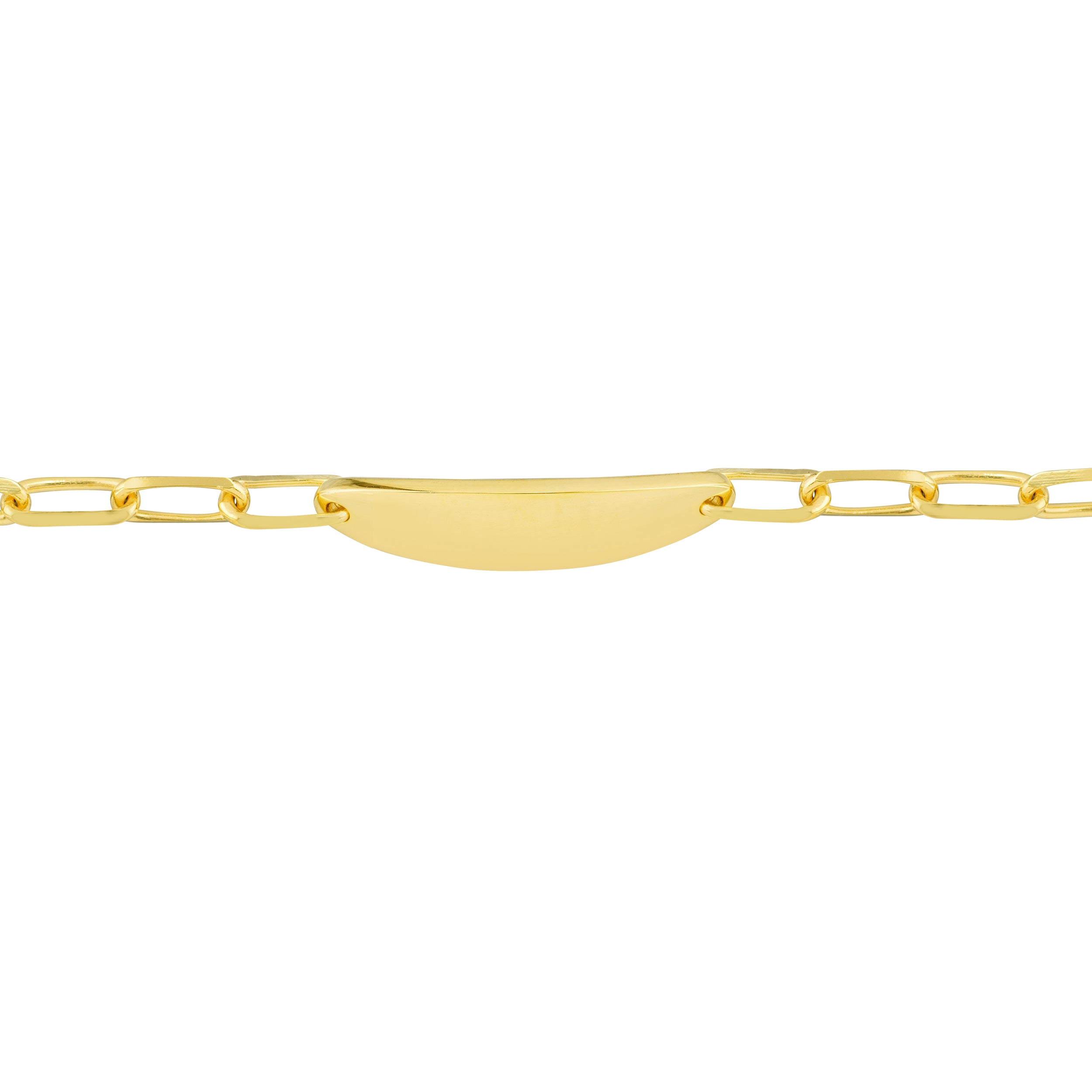 7.5" OVAL ID PAPERCLIP CHAIN BRACELET | 14K YELLOW GOLD | MF037773-14Y - Brownlee Jewelers