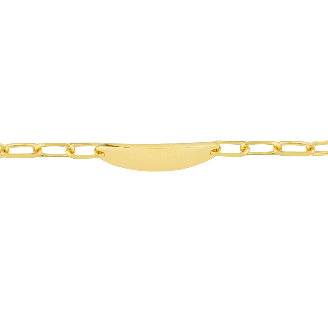7.5" OVAL ID PAPERCLIP CHAIN BRACELET | 14K YELLOW GOLD | MF037773-14Y - Brownlee Jewelers