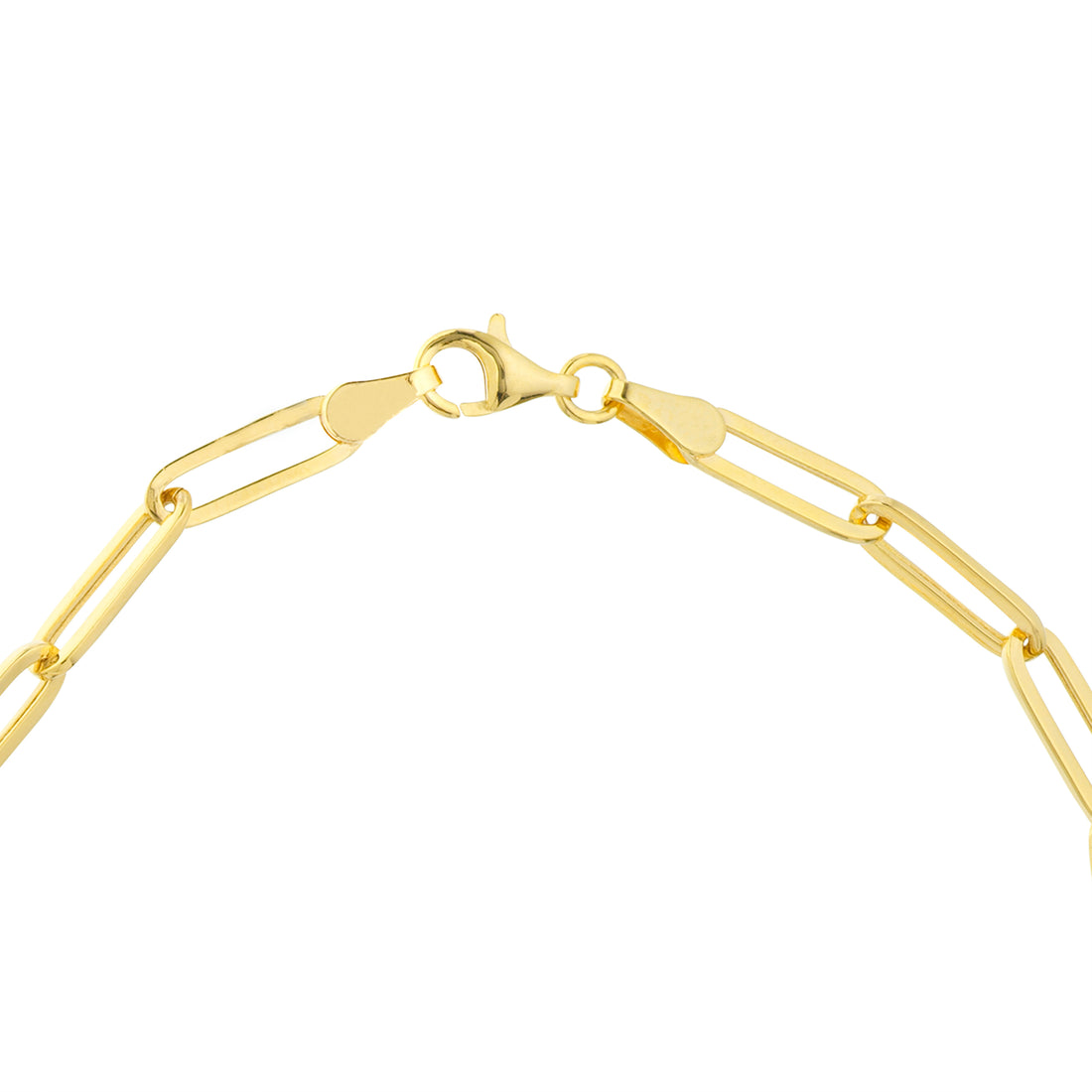 7.5" OVAL ID PAPERCLIP CHAIN BRACELET | 14K YELLOW GOLD | MF037773-14Y - Brownlee Jewelers