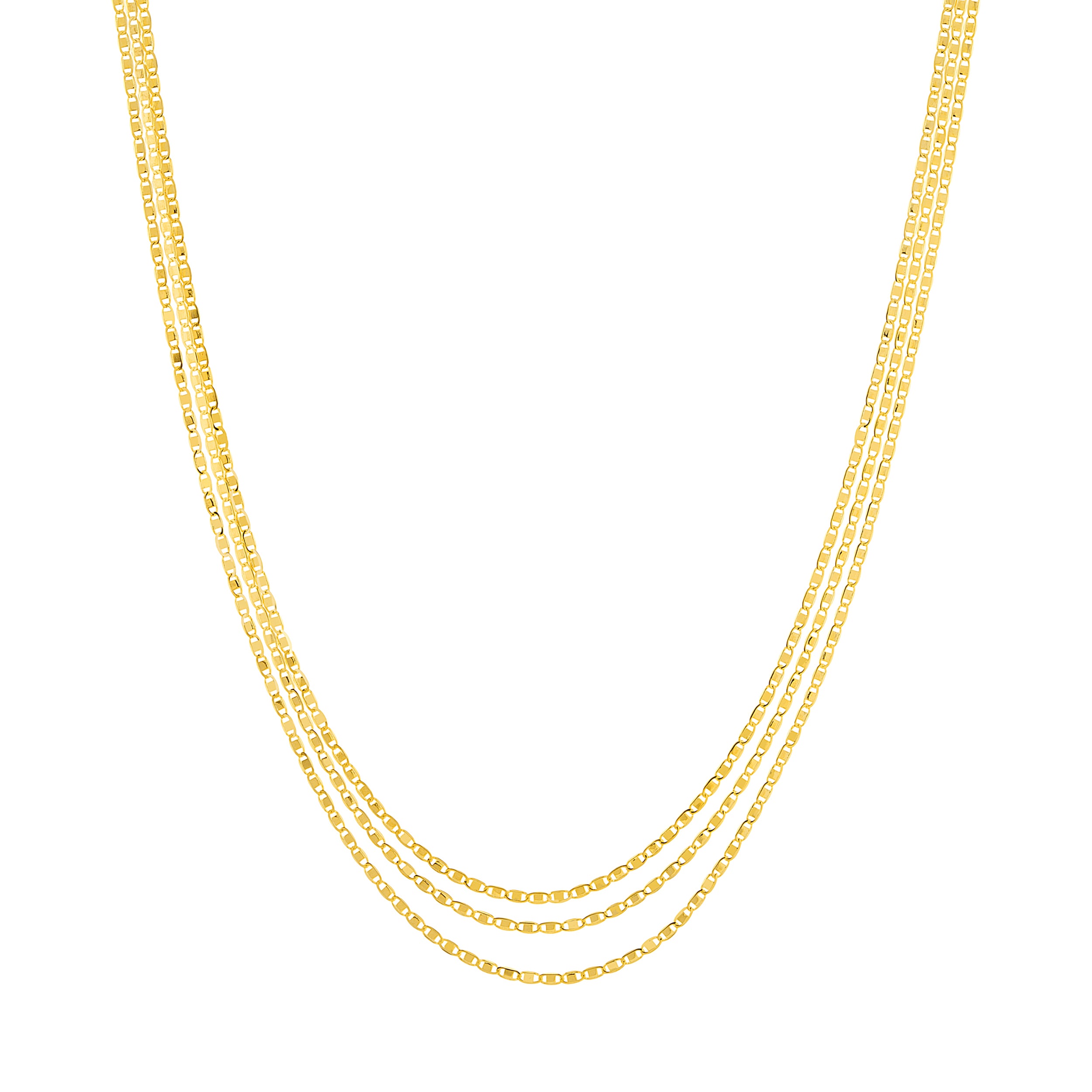 18" VALENTINO CHAIN NECKLACE | 14K YELLOW GOLD | MF037859-14Y - Brownlee Jewelers