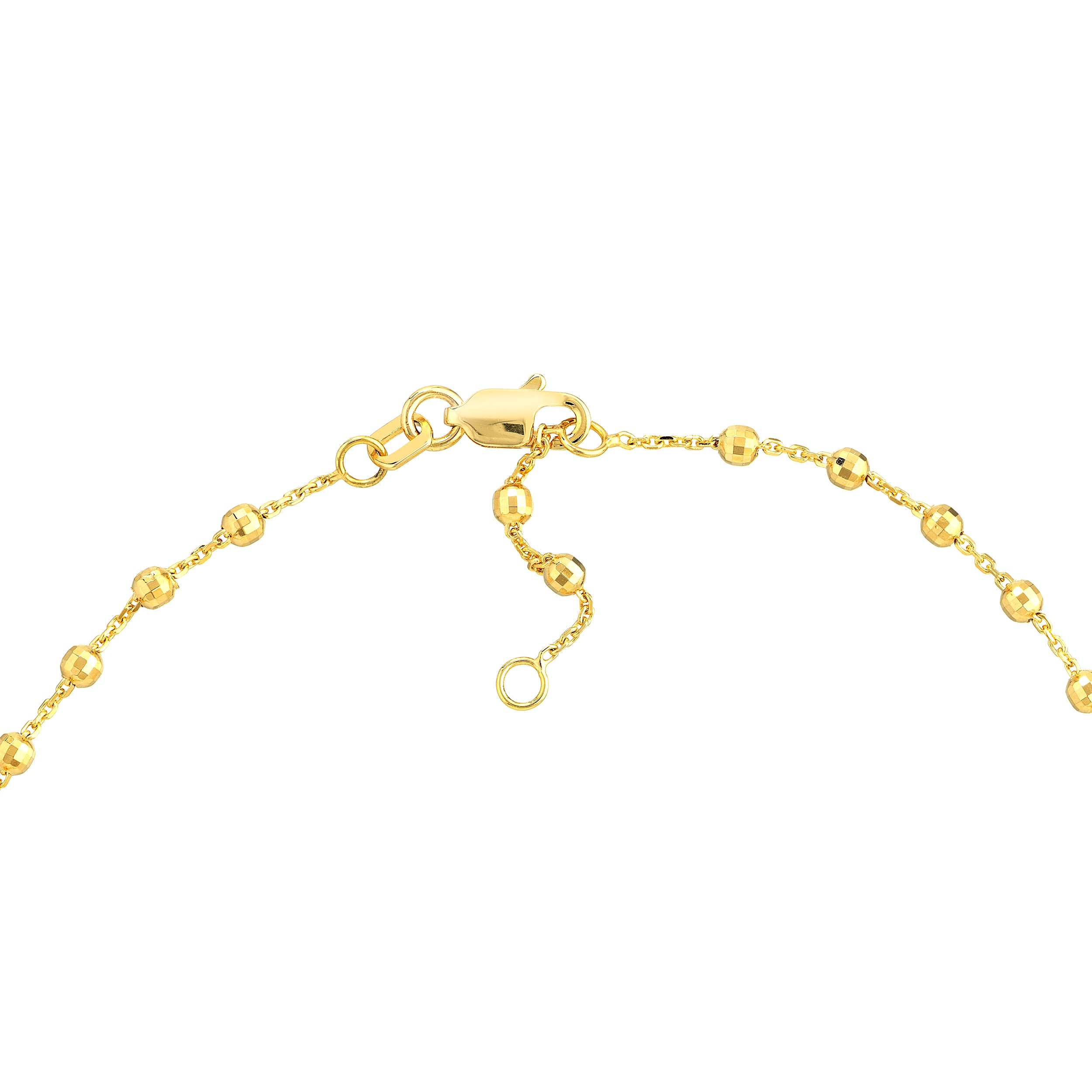 10" 2.5MM BEAD CHAIN ANKLET | 14K YELLOW GOLD | MF037871-14Y - Brownlee Jewelers