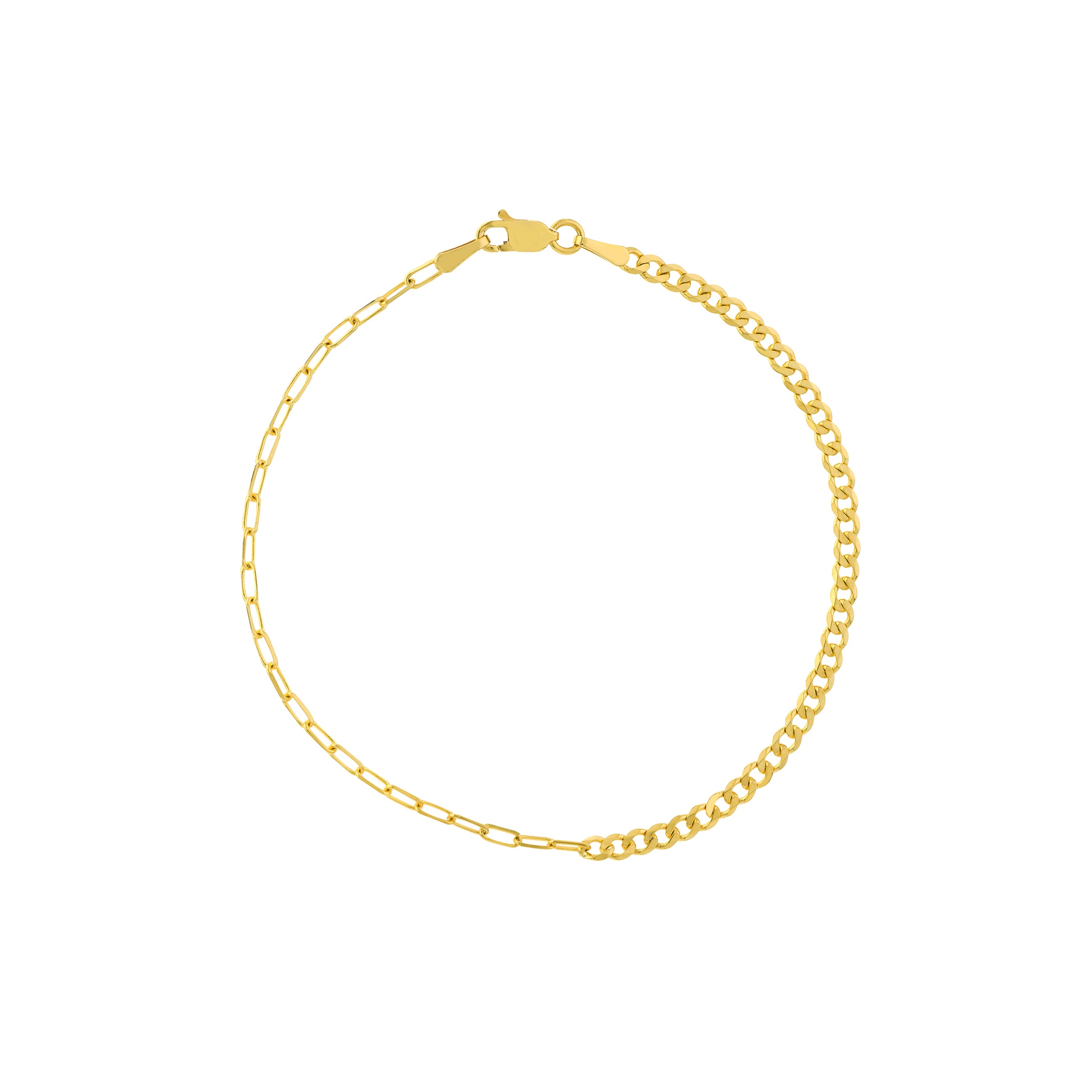 7.5" 1.95MM PAPERCLIP CHAIN BRACELET | 14K YELLOW GOLD | MF037938-14Y - Brownlee Jewelers