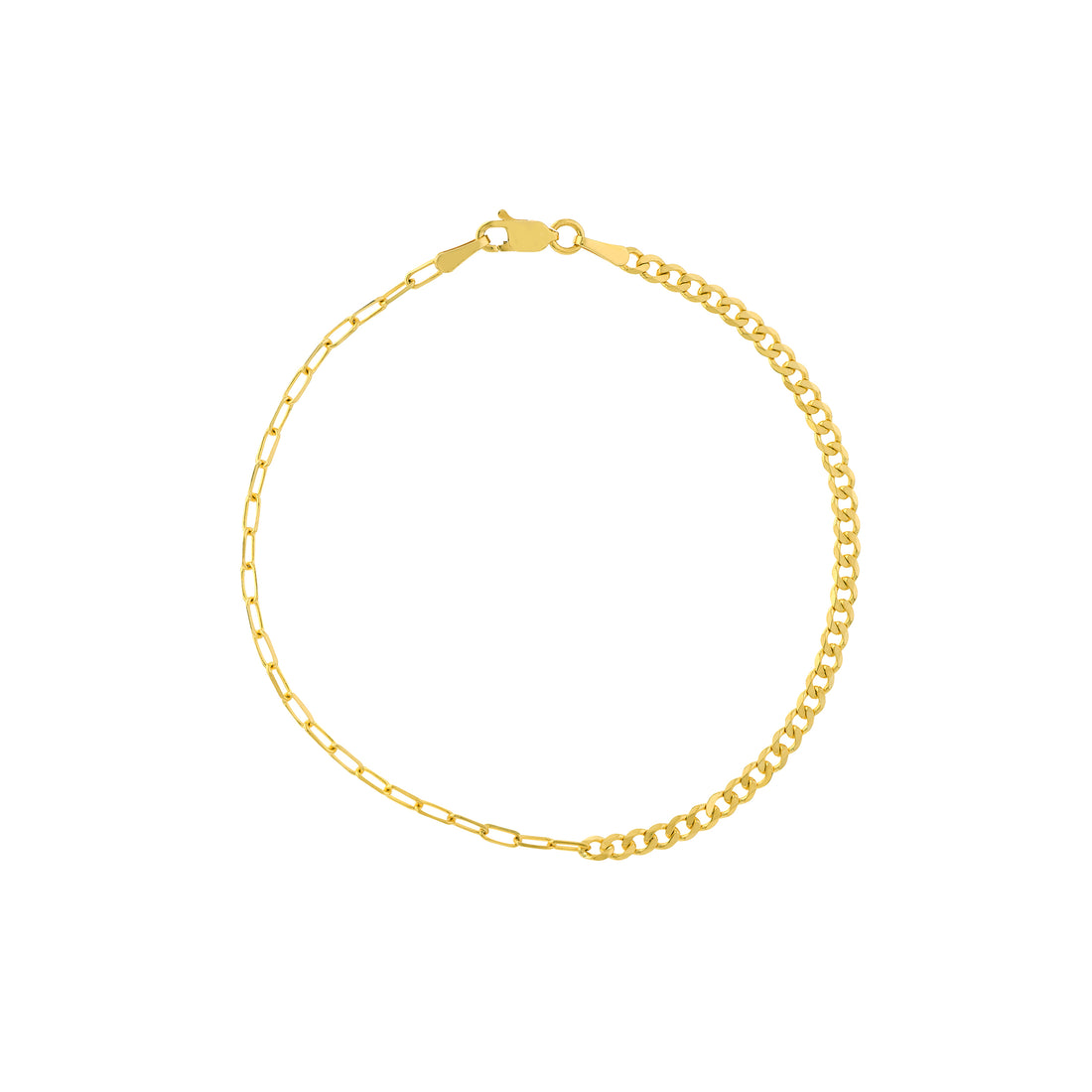 7.5" 1.95MM PAPERCLIP CHAIN BRACELET | 14K YELLOW GOLD | MF037938-14Y - Brownlee Jewelers