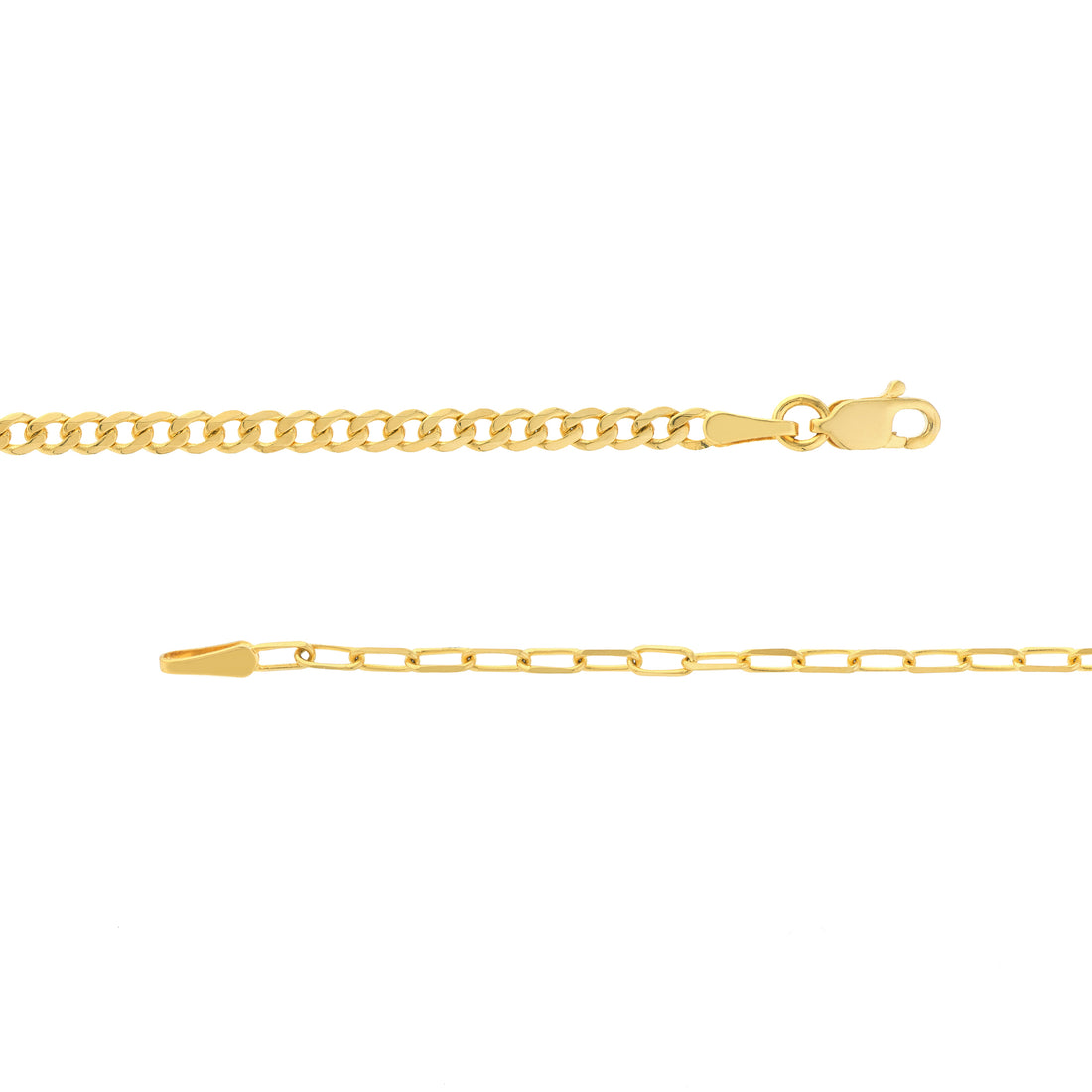 7.5" 1.95MM PAPERCLIP CHAIN BRACELET | 14K YELLOW GOLD | MF037938-14Y - Brownlee Jewelers