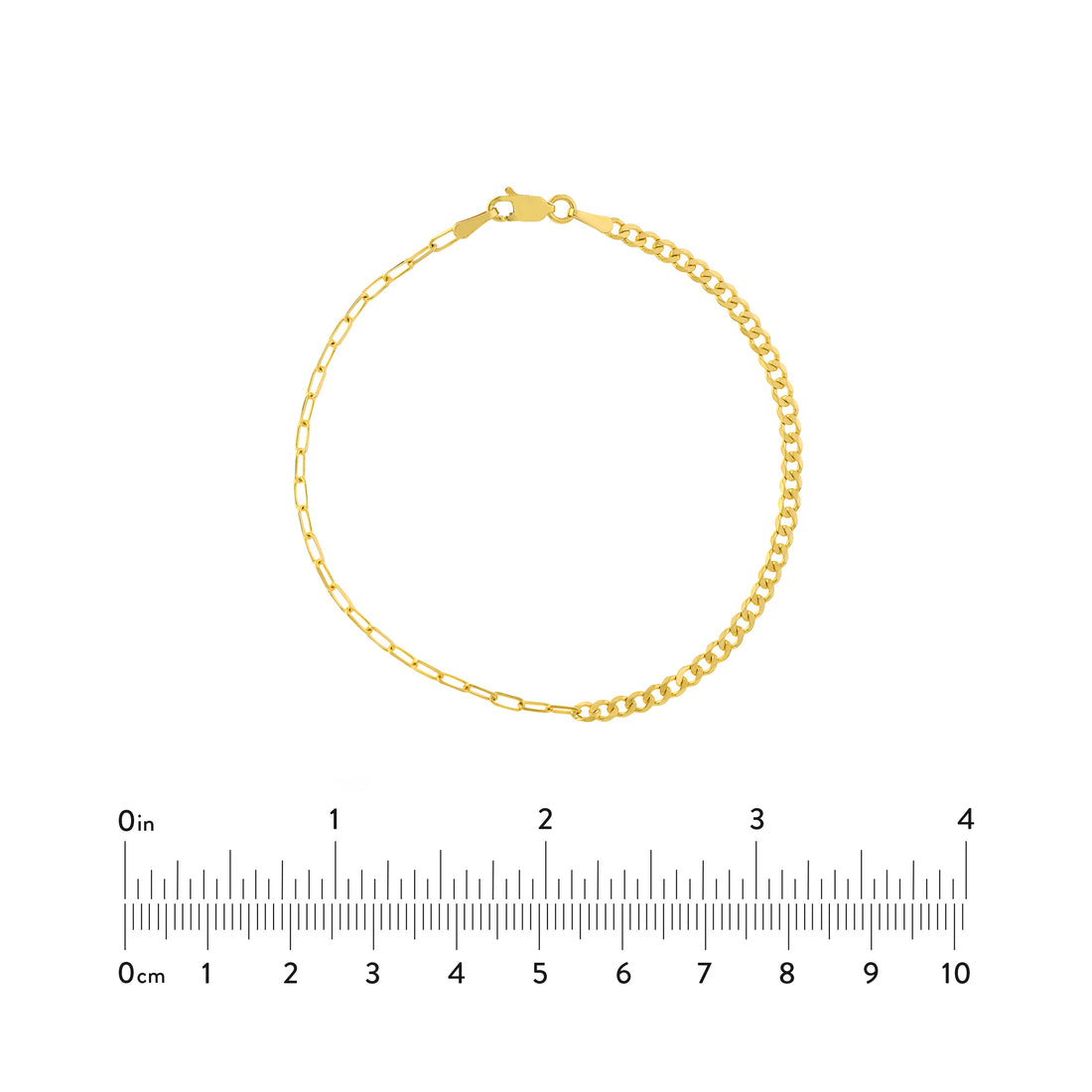 7.5" 1.95MM PAPERCLIP CHAIN BRACELET | 14K YELLOW GOLD | MF037938-14Y - Brownlee Jewelers