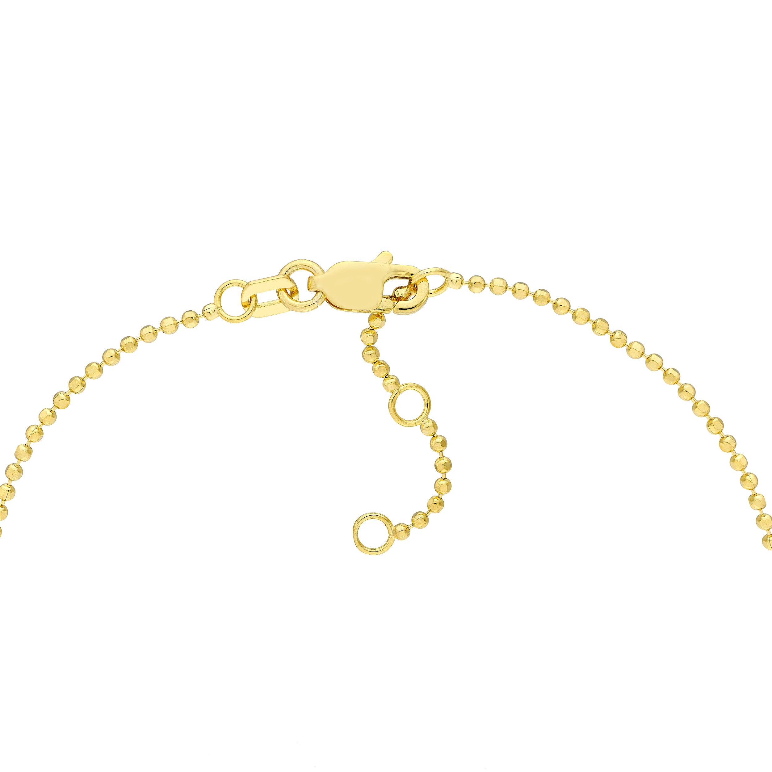 7.25" DIAMOND-CUT DIAMOND BEAD CHAIN BRACELET | 14K YELLOW GOLD | MF037947-14Y - Brownlee Jewelers