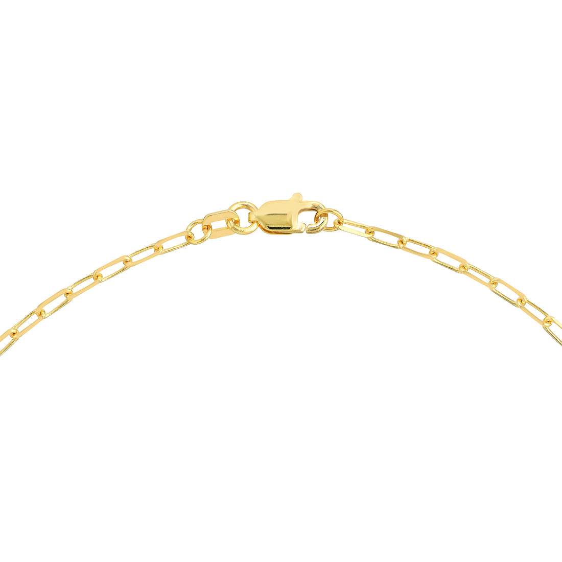 10" 1.95MM OVAL PLAQUE PAPERCLIP CHAIN ANKLET | 14K YELLOW GOLD | MF037960-14Y - Brownlee Jewelers