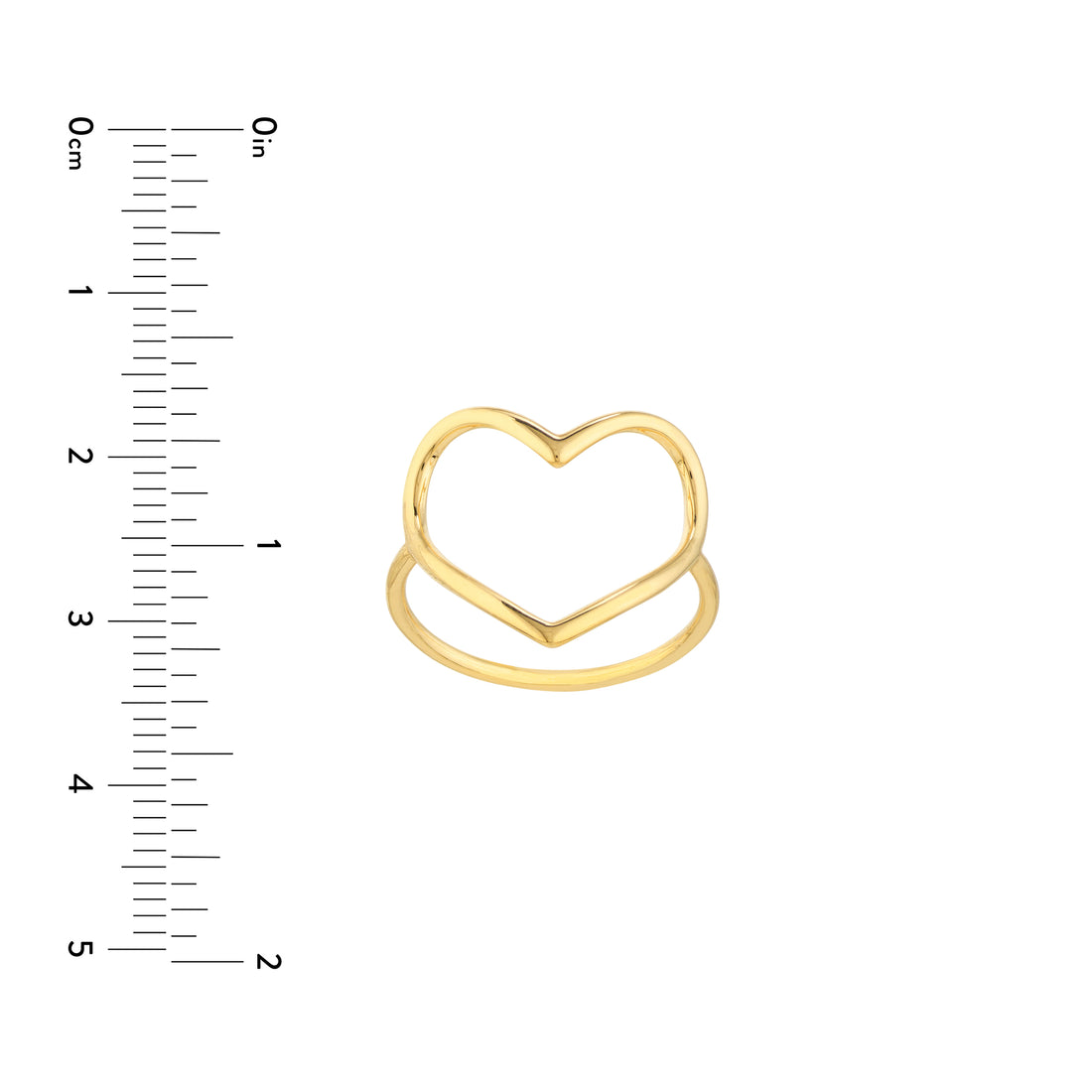 OPEN HEART RING SIZE 7 | 14K YELLOW GOLD | MF037966-14Y - Brownlee Jewelers