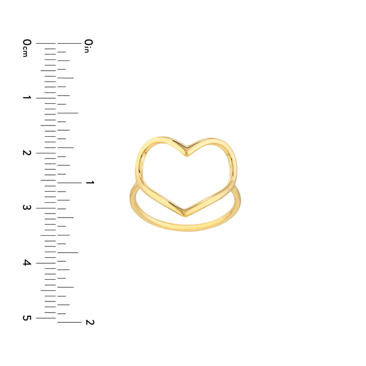 OPEN HEART RING SIZE 7 | 14K YELLOW GOLD | MF037966-14Y - Brownlee Jewelers