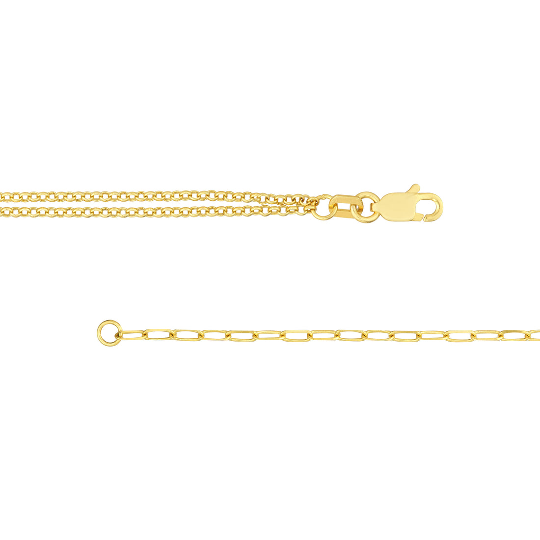 7.5" HEART PAPERCLIP CHAIN BRACELET | 14K YELLOW GOLD | MF038064-14Y - Brownlee Jewelers