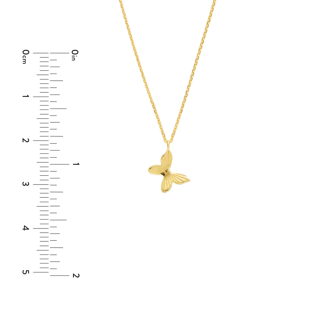 18" BUTTERFLY PENDANT NECKLACE | 14K YELLOW GOLD | MF038072-14Y - Brownlee Jewelers