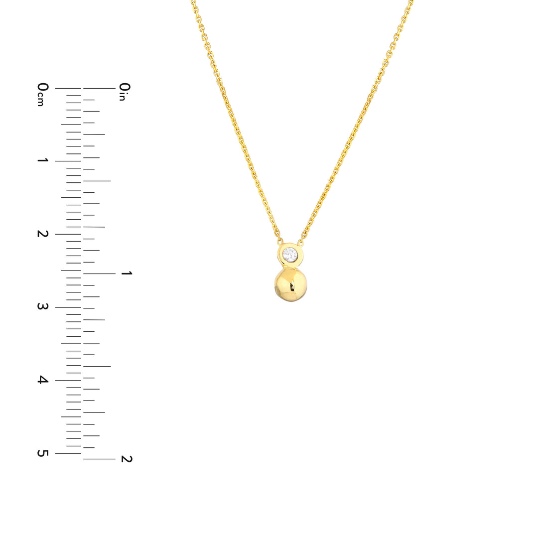 18" 5MM DIAMOND BEAD PENDANT NECKLACE | 14K YELLOW GOLD | MF038641-14Y - Brownlee Jewelers
