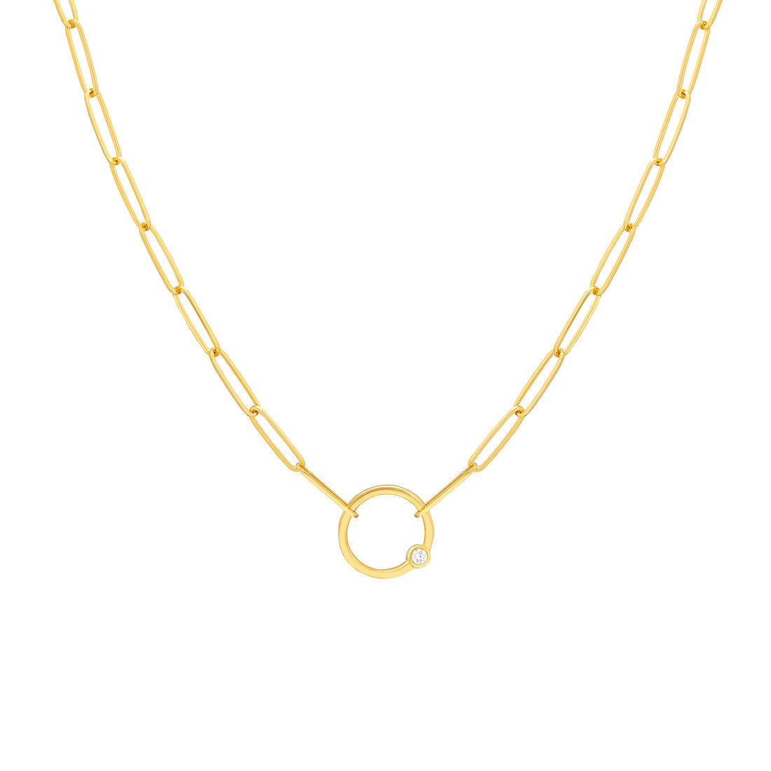20" CIRCLE PAPERCLIP CHAIN NECKLACE | 14K YELLOW GOLD | MF038867-14Y - Brownlee Jewelers