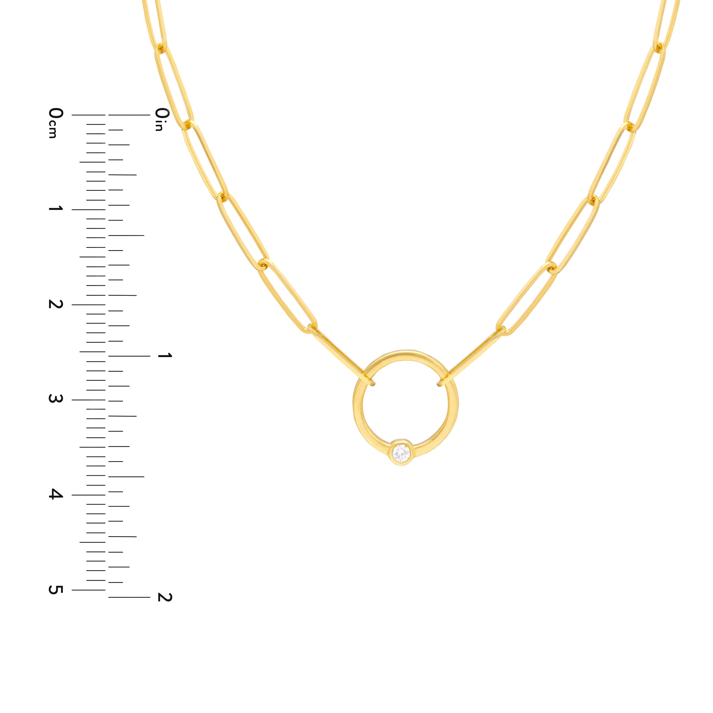 20" CIRCLE PAPERCLIP CHAIN NECKLACE | 14K YELLOW GOLD | MF038867-14Y - Brownlee Jewelers