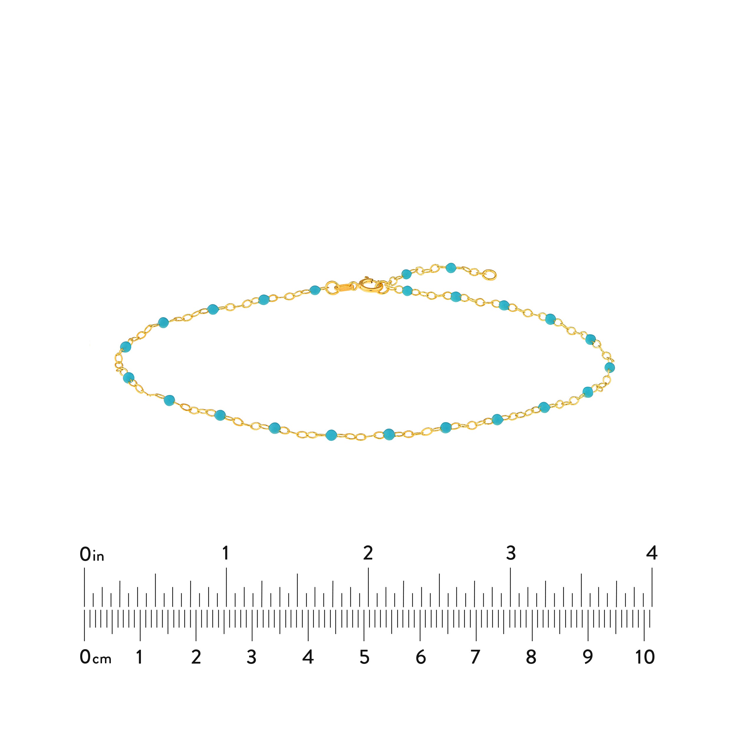 18" ADJUSTABLE TURQUOISE PIATTO CHAIN NECKLACE | 14K YELLOW GOLD | MF038980-14Y - Brownlee Jewelers